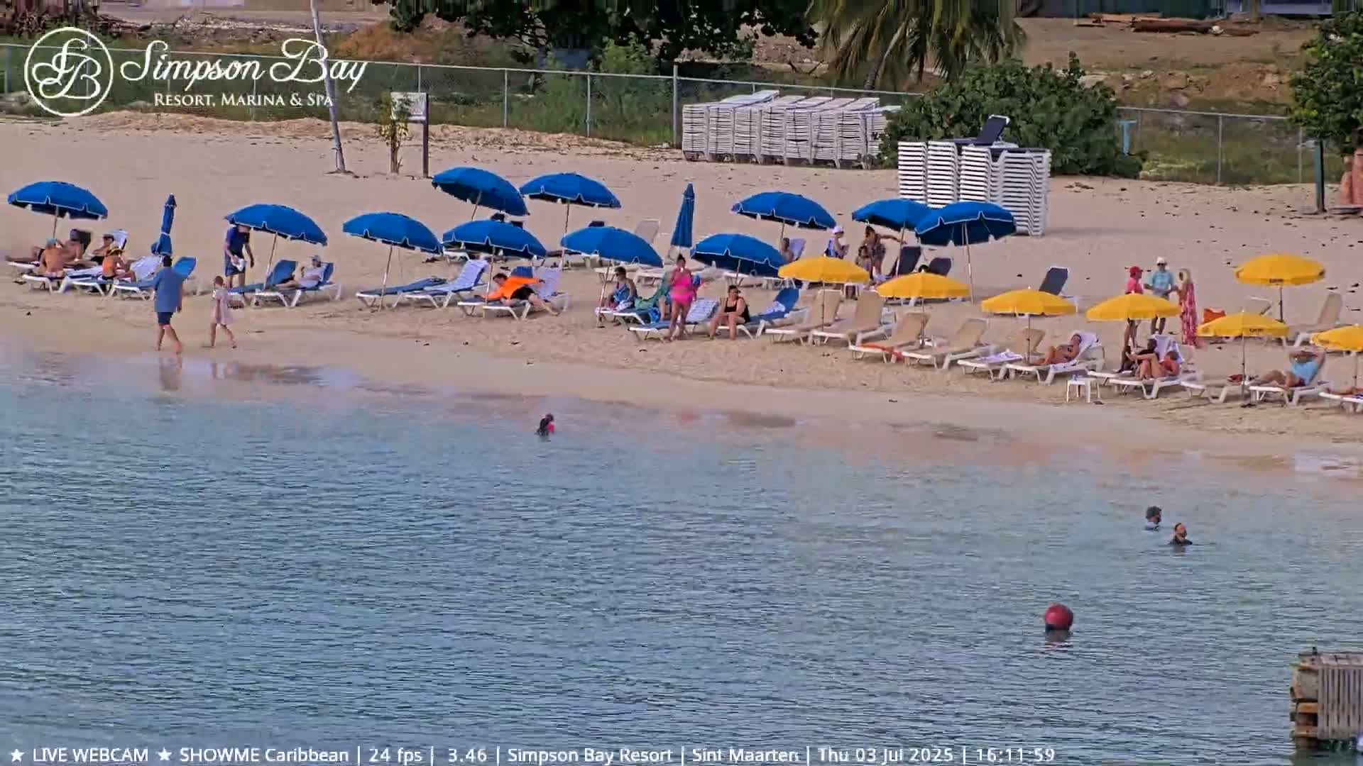 Carribean , Sint Maarten Kim Sha Beach Live Cam - Simpson Bay, Sint Maarten, Netherland