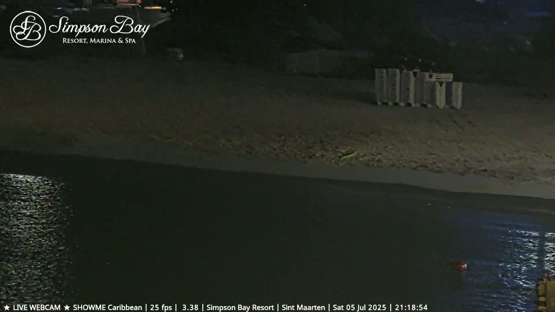 Carribean , Sint Maarten Kim Sha Beach Live Cam - Simpson Bay, Sint Maarten, Netherland