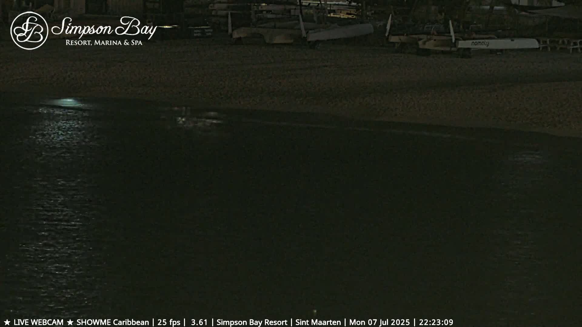 Carribean , Sint Maarten Kim Sha Beach Live Cam - Simpson Bay, Sint Maarten, Netherland