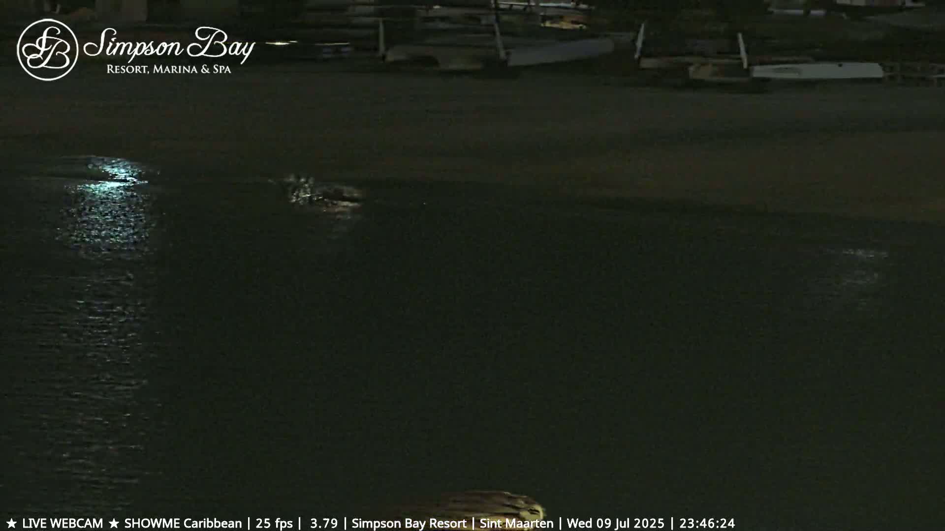 Carribean , Sint Maarten Kim Sha Beach Live Cam - Simpson Bay, Sint Maarten, Netherland