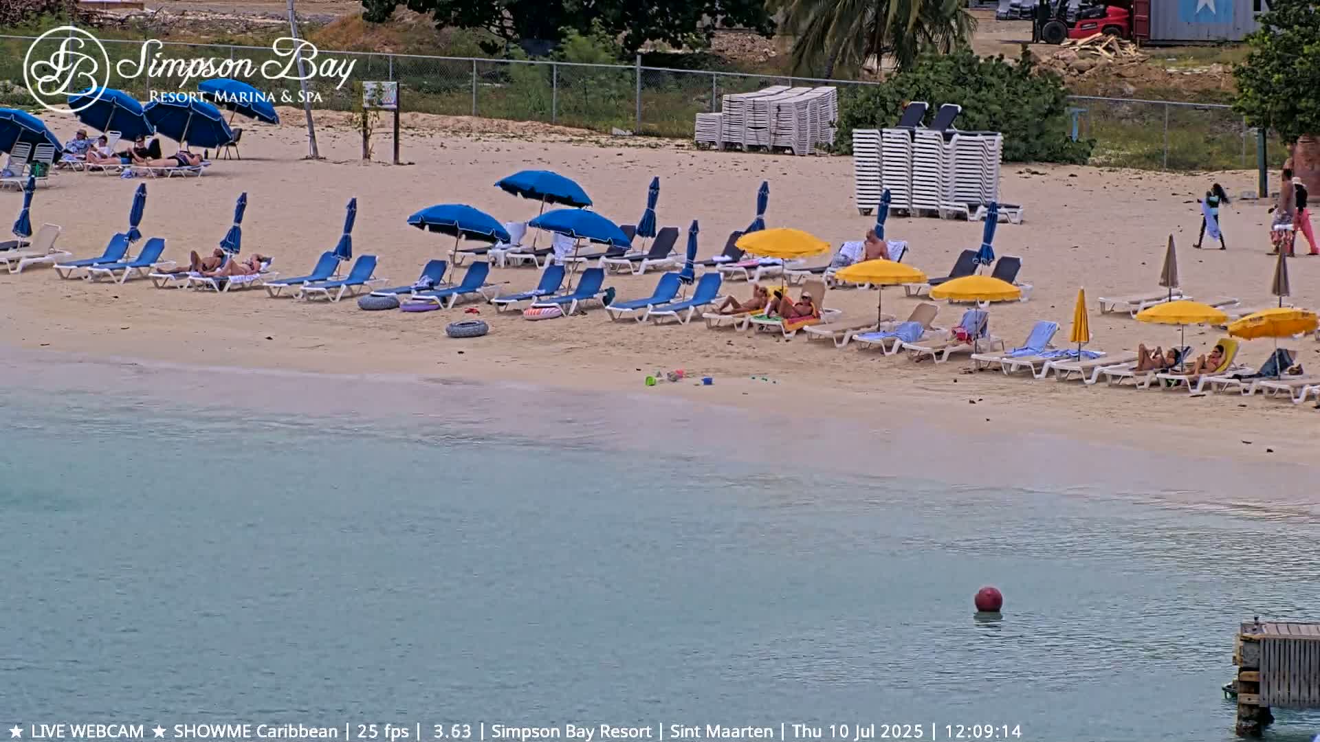 Carribean , Sint Maarten Kim Sha Beach Live Cam - Simpson Bay, Sint Maarten, Netherland