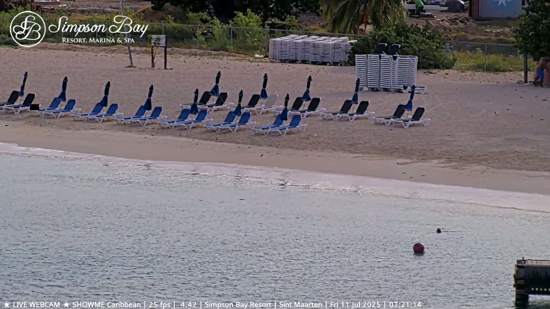 Carribean , Sint Maarten Kim Sha Beach Live Cam - Simpson Bay, Sint Maarten, Netherland