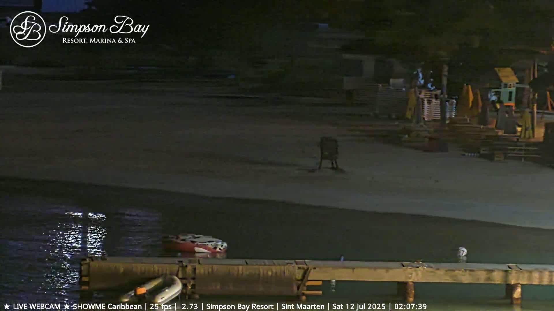 Carribean , Sint Maarten Kim Sha Beach Live Cam - Simpson Bay, Sint Maarten, Netherland