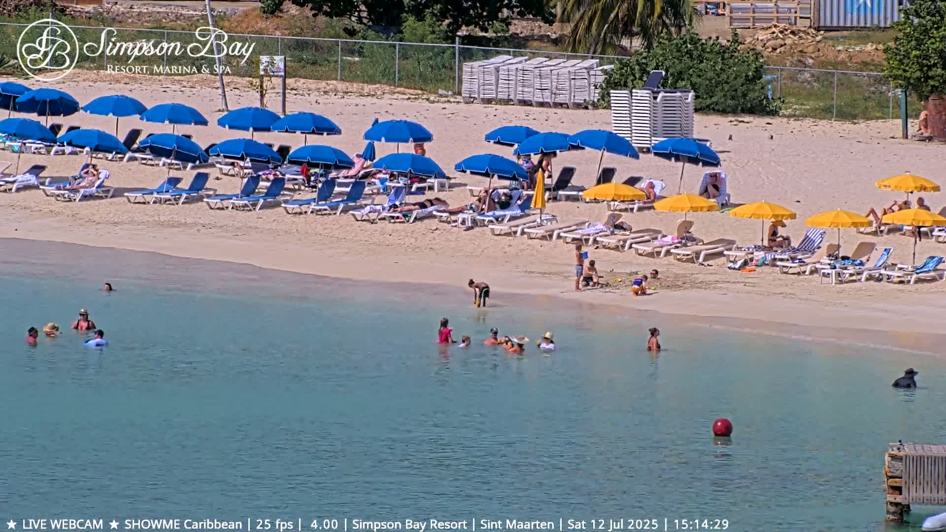 Carribean , Sint Maarten Kim Sha Beach Live Cam - Simpson Bay, Sint Maarten, Netherland