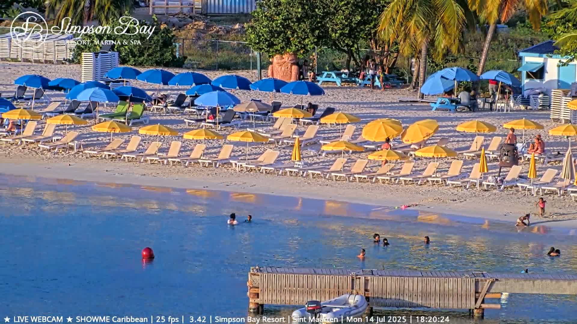 Carribean , Sint Maarten Kim Sha Beach Live Cam - Simpson Bay, Sint Maarten, Netherland