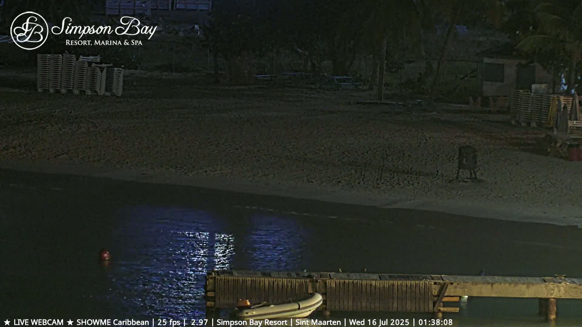 Carribean , Sint Maarten Kim Sha Beach Live Cam - Simpson Bay, Sint Maarten, Netherland