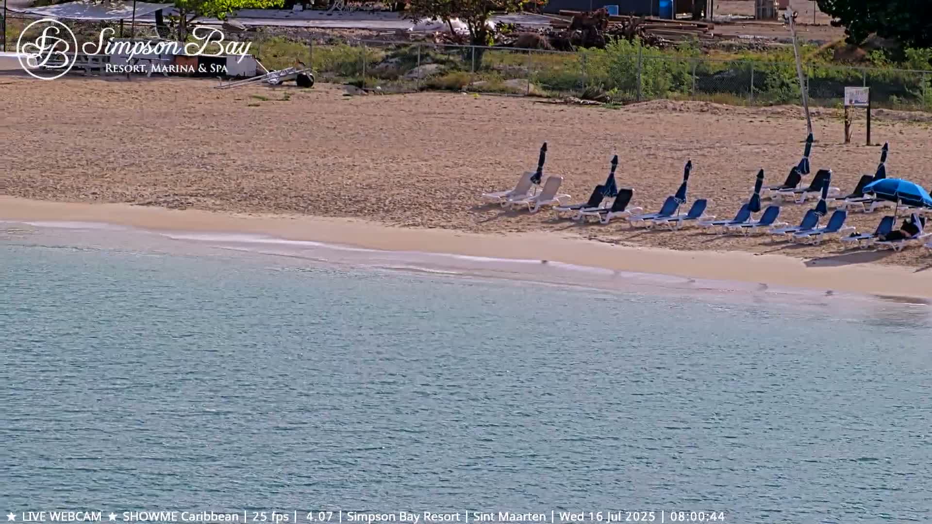 Carribean , Sint Maarten Kim Sha Beach Live Cam - Simpson Bay, Sint Maarten, Netherland