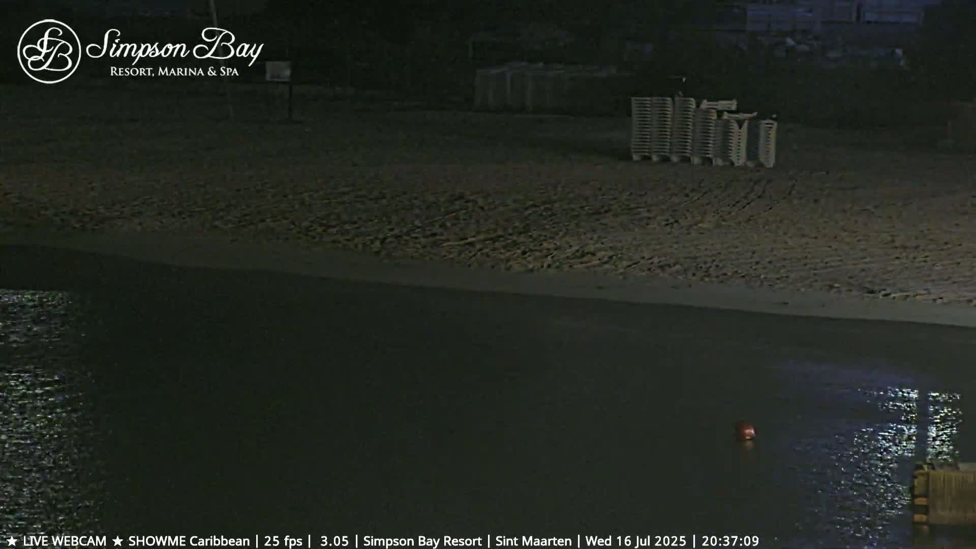 Carribean , Sint Maarten Kim Sha Beach Live Cam - Simpson Bay, Sint Maarten, Netherland