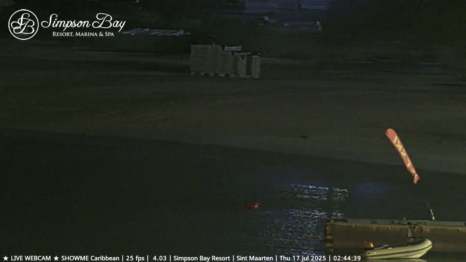 Carribean , Sint Maarten Kim Sha Beach Live Cam - Simpson Bay, Sint Maarten, Netherland