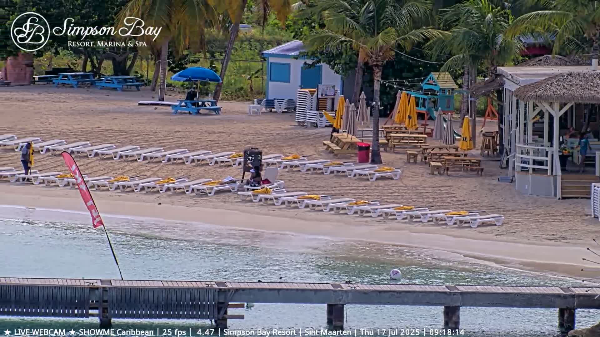 Carribean , Sint Maarten Kim Sha Beach Live Cam - Simpson Bay, Sint Maarten, Netherland