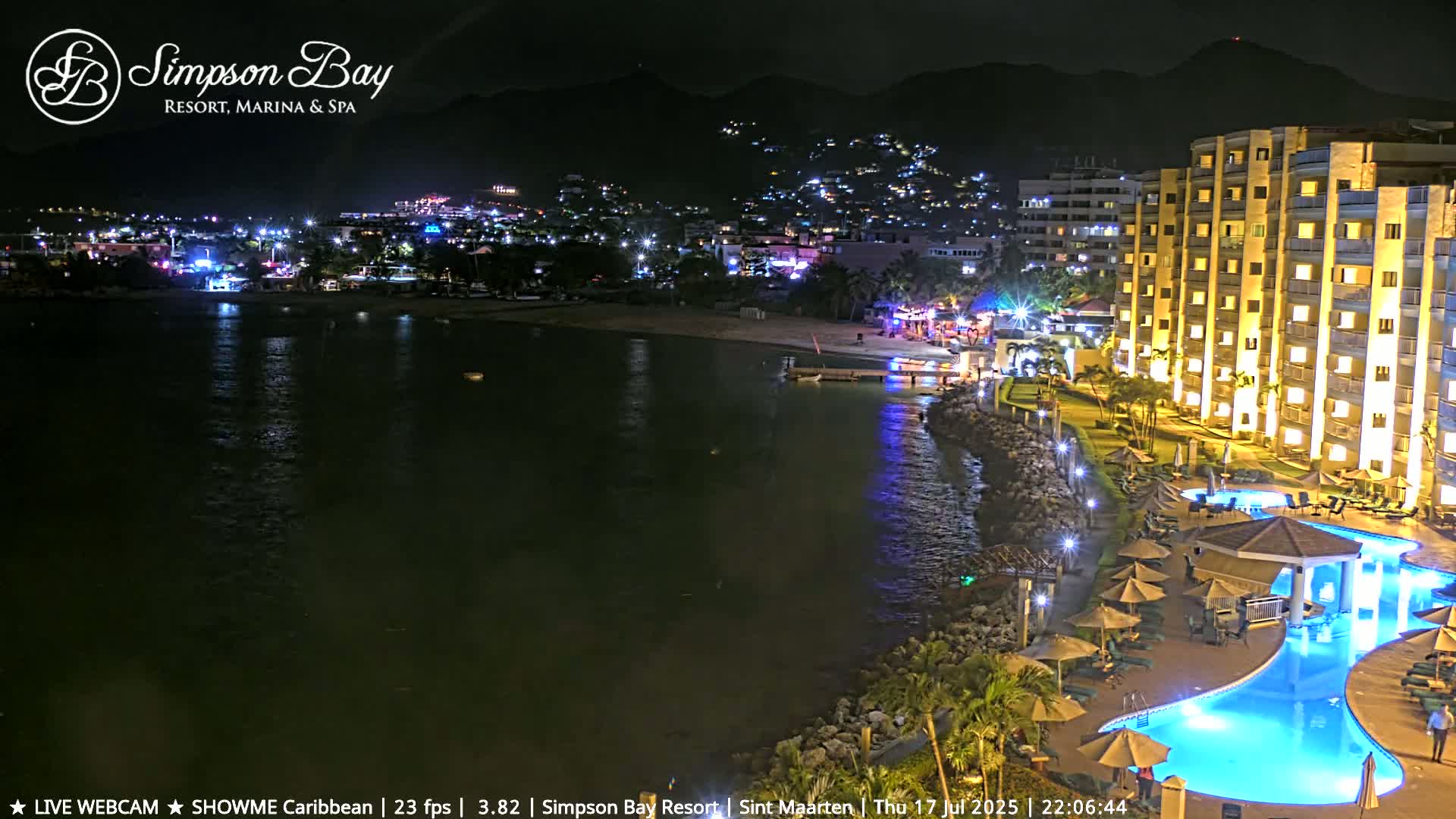 Carribean , Sint Maarten Kim Sha Beach Live Cam - Simpson Bay, Sint Maarten, Netherland