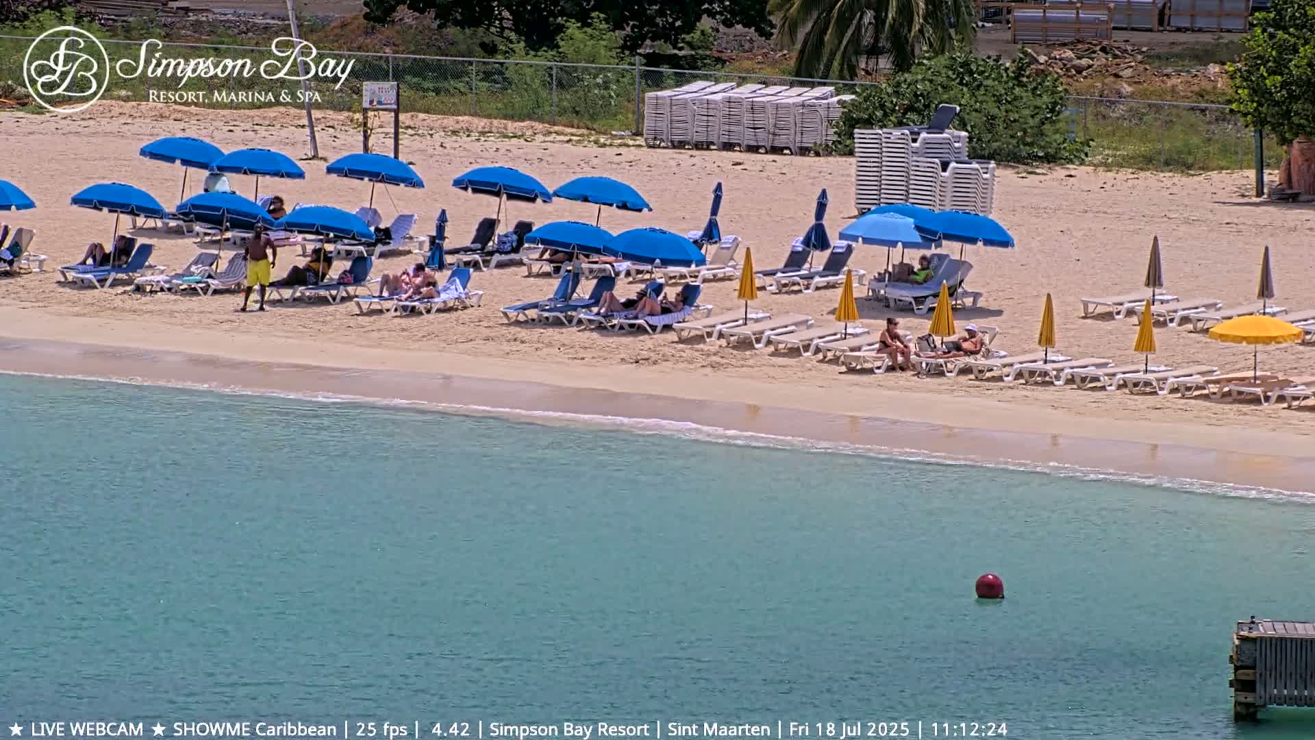 Carribean , Sint Maarten Kim Sha Beach Live Cam - Simpson Bay, Sint Maarten, Netherland