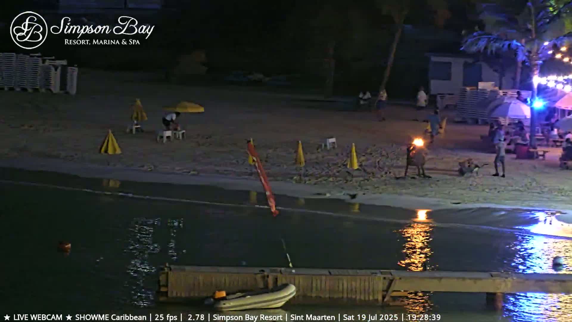 Carribean , Sint Maarten Kim Sha Beach Live Cam - Simpson Bay, Sint Maarten, Netherland