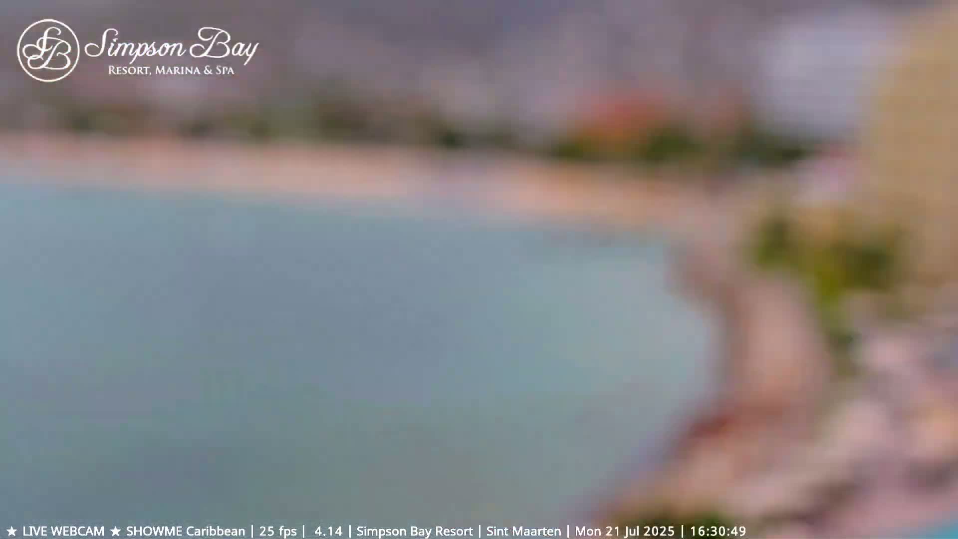 Carribean , Sint Maarten Kim Sha Beach Live Cam - Simpson Bay, Sint Maarten, Netherland