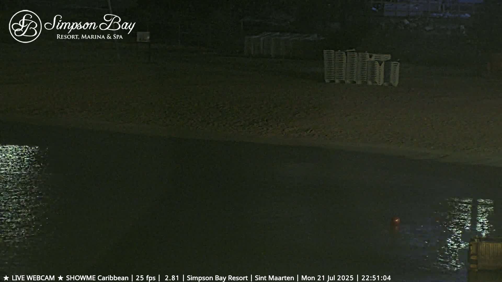 Carribean , Sint Maarten Kim Sha Beach Live Cam - Simpson Bay, Sint Maarten, Netherland