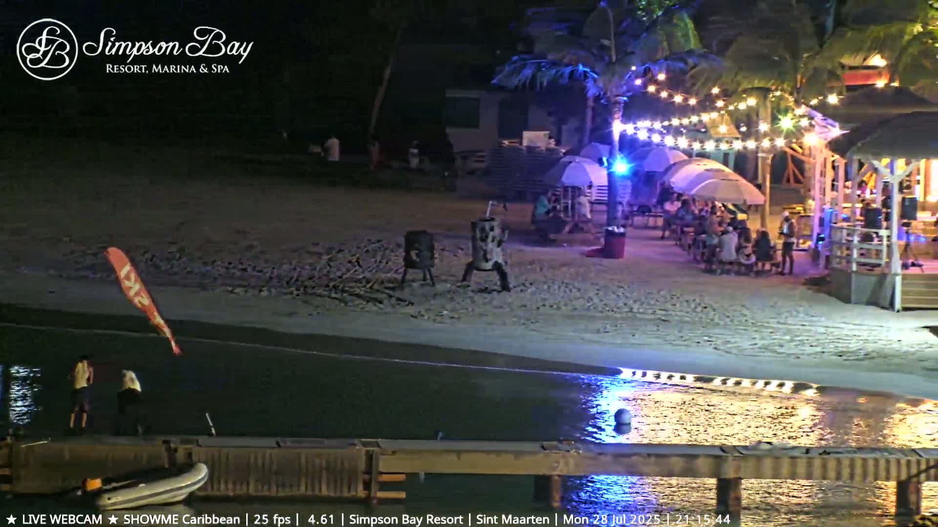 Carribean , Sint Maarten Kim Sha Beach Live Cam - Simpson Bay, Sint Maarten, Netherland