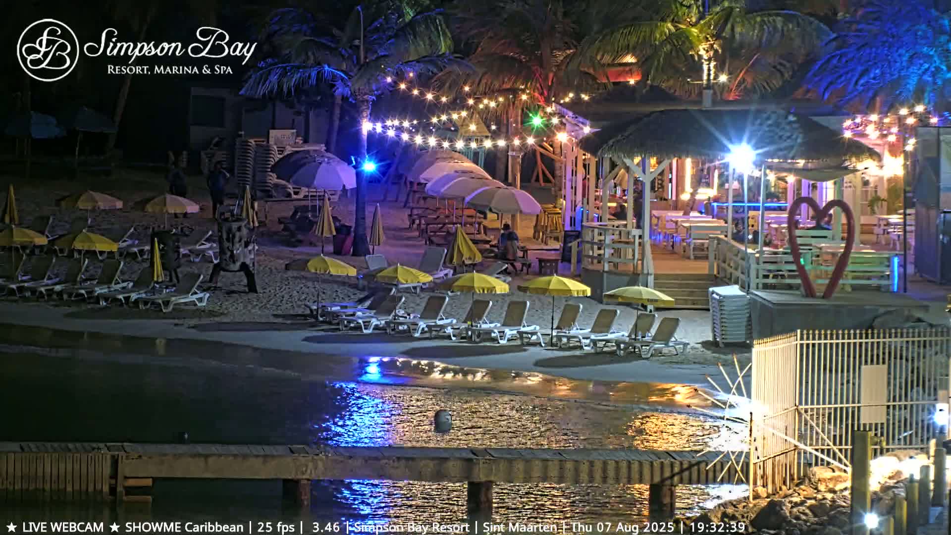 Carribean , Sint Maarten Kim Sha Beach Live Cam - Simpson Bay, Sint Maarten, Netherland