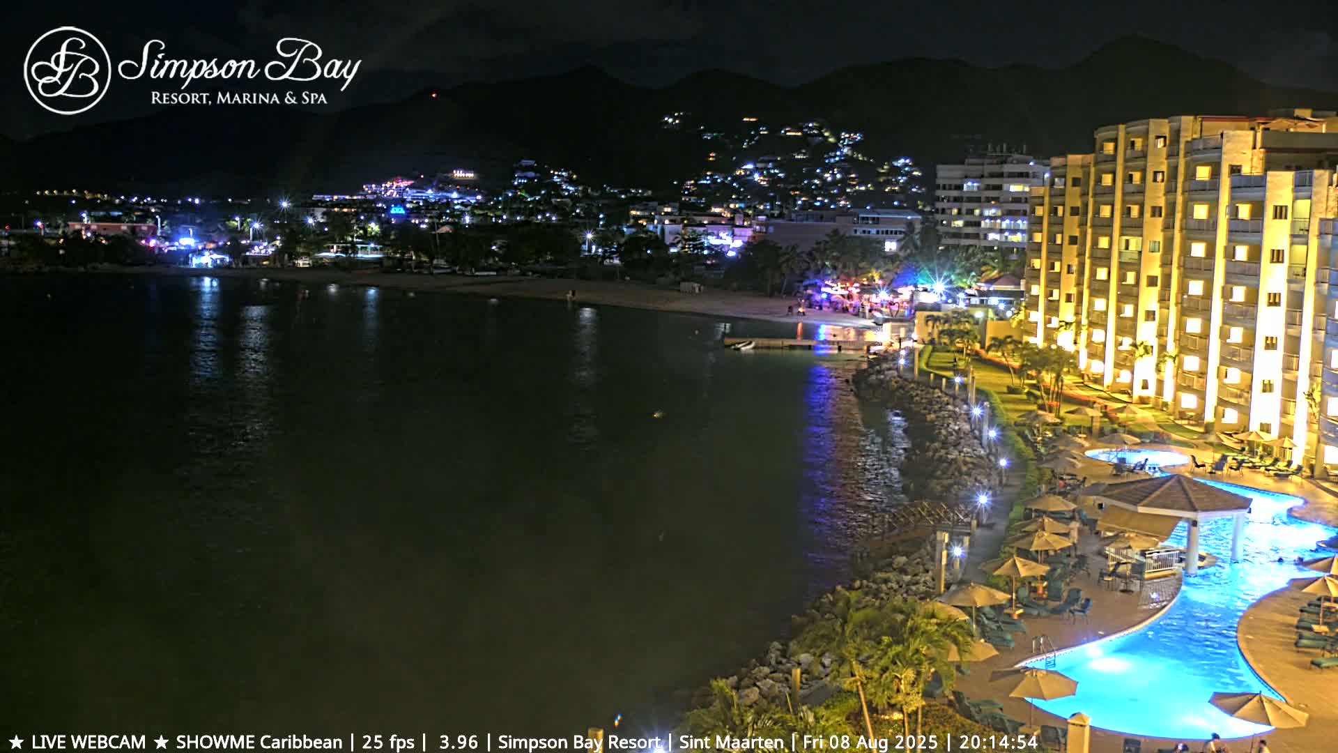 Carribean , Sint Maarten Kim Sha Beach Live Cam - Simpson Bay, Sint Maarten, Netherland