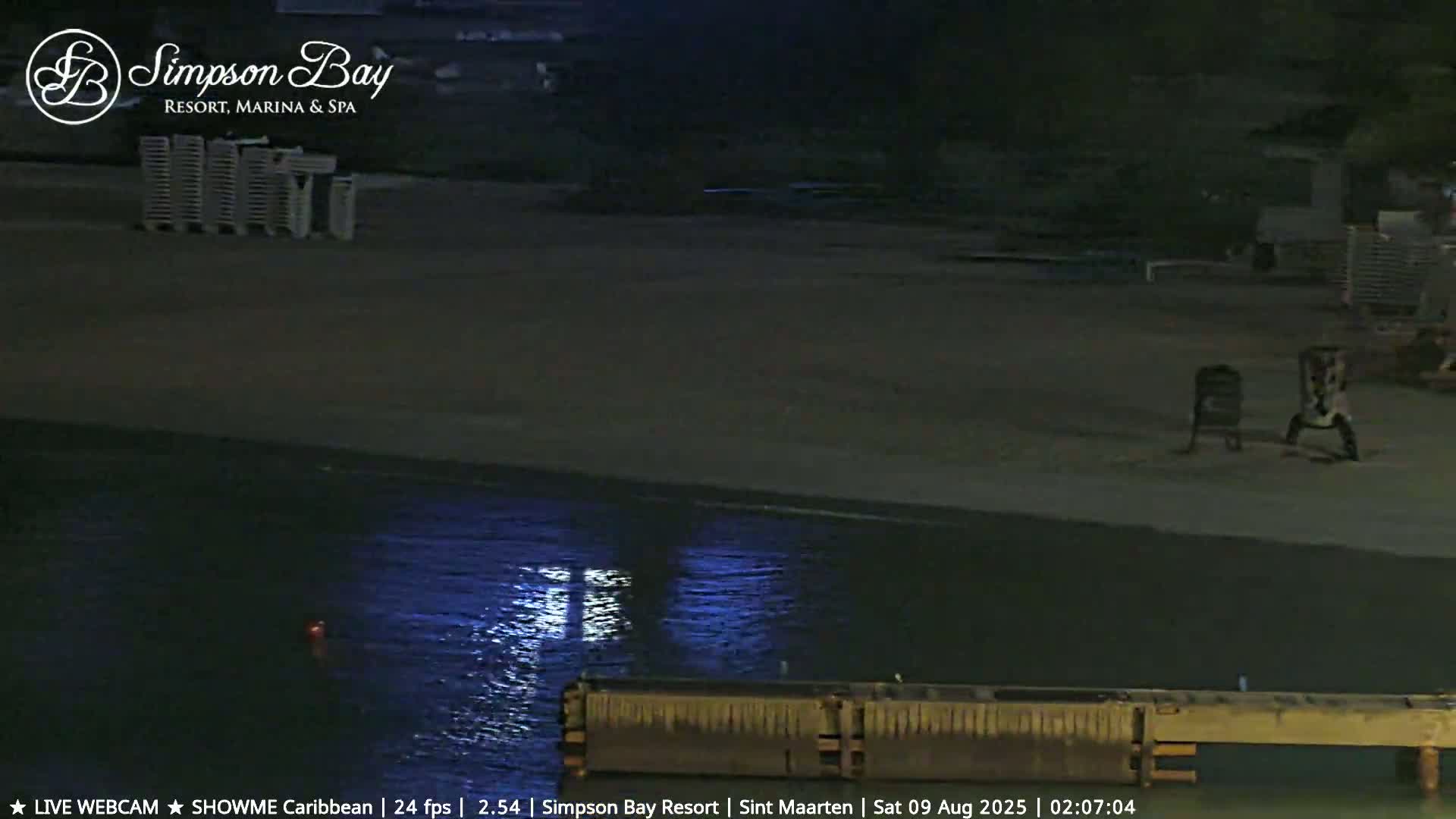 Carribean , Sint Maarten Kim Sha Beach Live Cam - Simpson Bay, Sint Maarten, Netherland