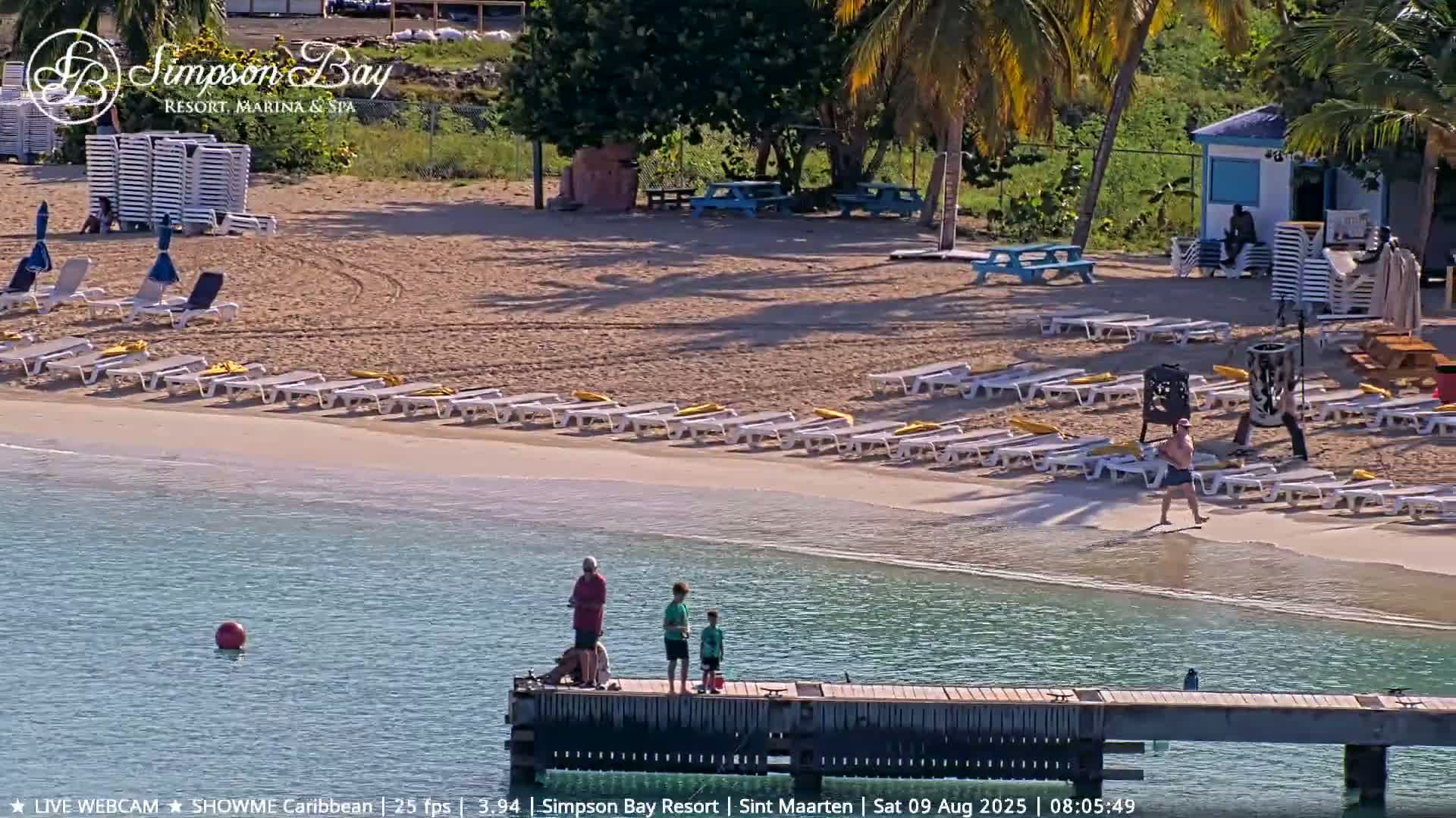 Carribean , Sint Maarten Kim Sha Beach Live Cam - Simpson Bay, Sint Maarten, Netherland