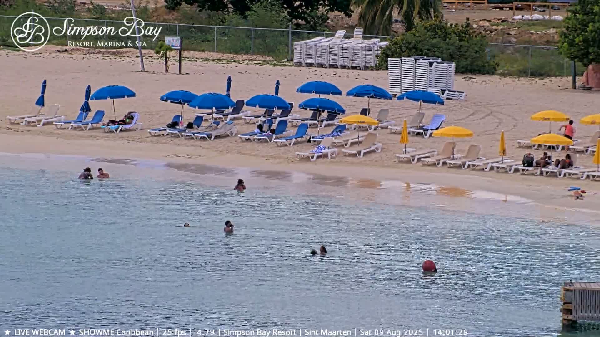 Carribean , Sint Maarten Kim Sha Beach Live Cam - Simpson Bay, Sint Maarten, Netherland