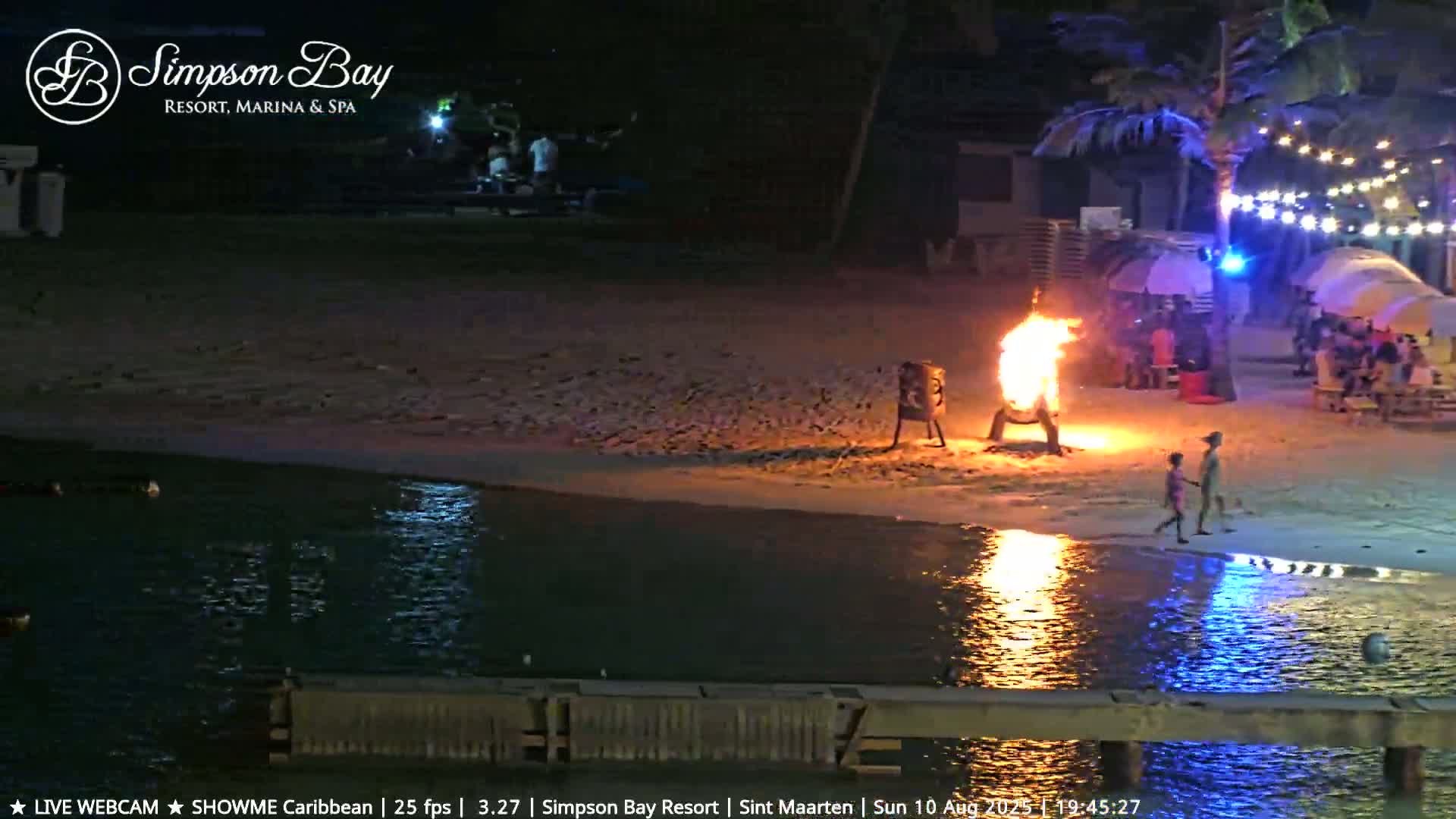 Carribean , Sint Maarten Kim Sha Beach Live Cam - Simpson Bay, Sint Maarten, Netherland