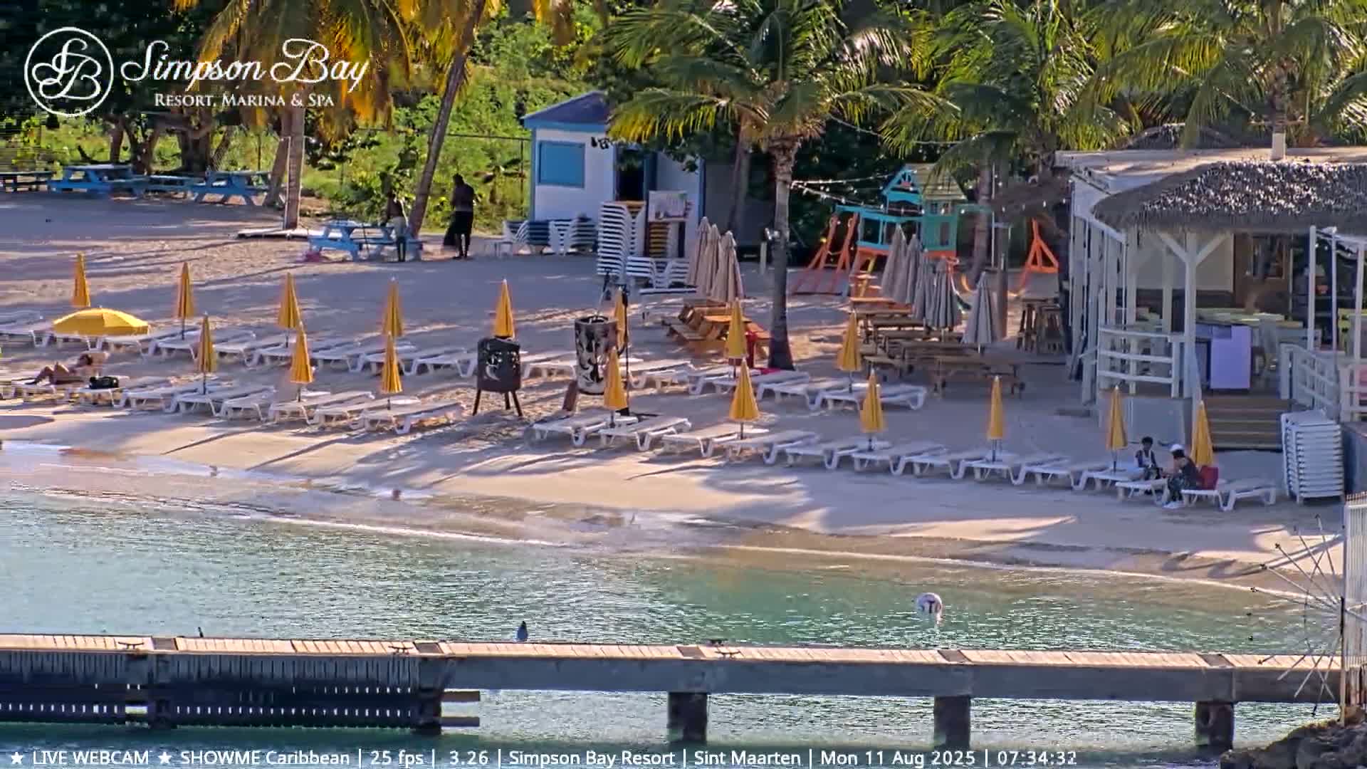 Carribean , Sint Maarten Kim Sha Beach Live Cam - Simpson Bay, Sint Maarten, Netherland