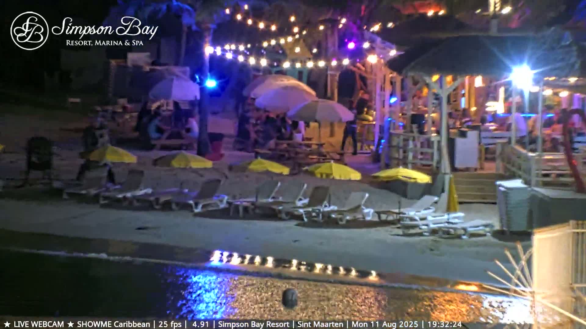 Carribean , Sint Maarten Kim Sha Beach Live Cam - Simpson Bay, Sint Maarten, Netherland