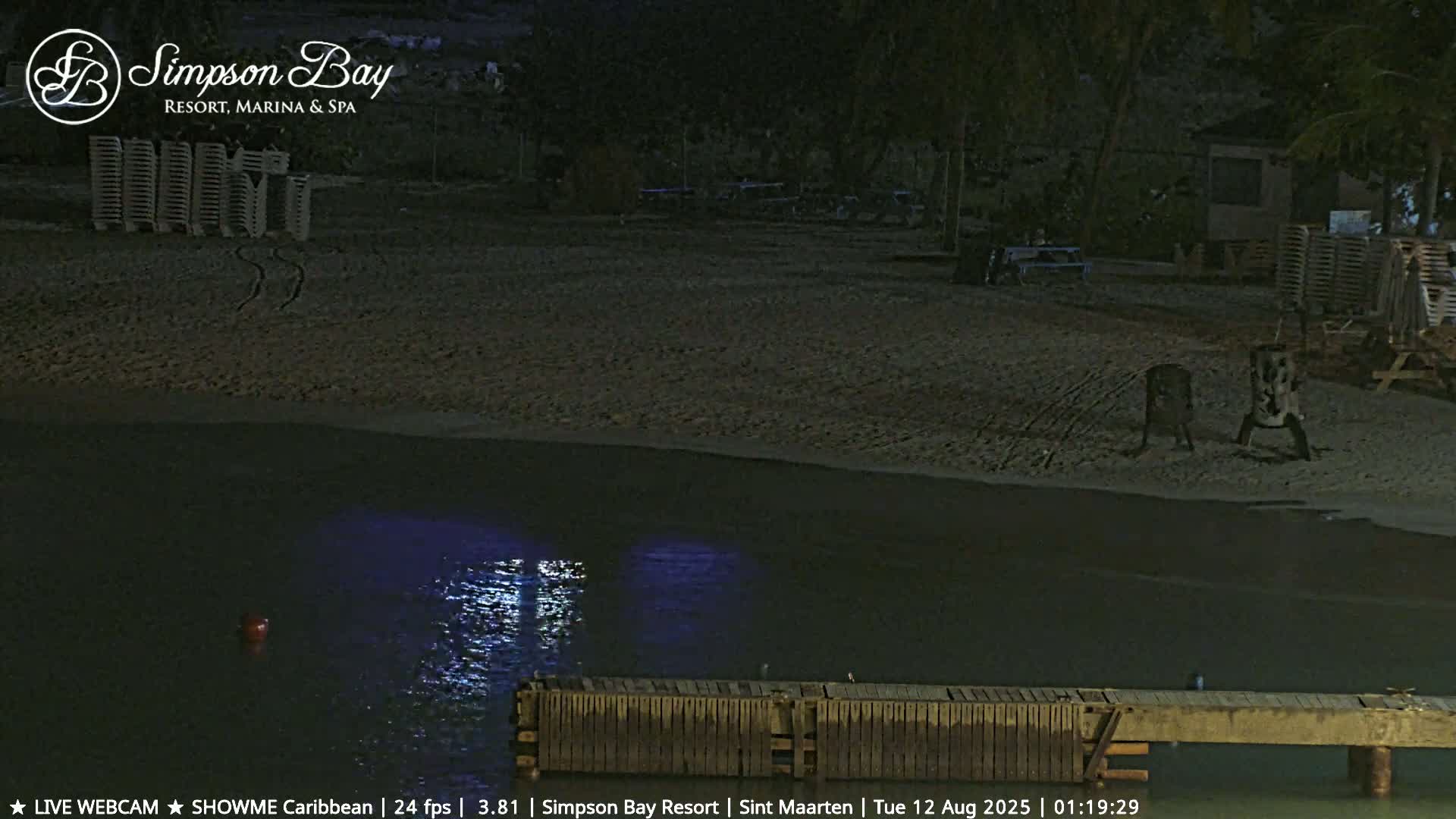 Carribean , Sint Maarten Kim Sha Beach Live Cam - Simpson Bay, Sint Maarten, Netherland