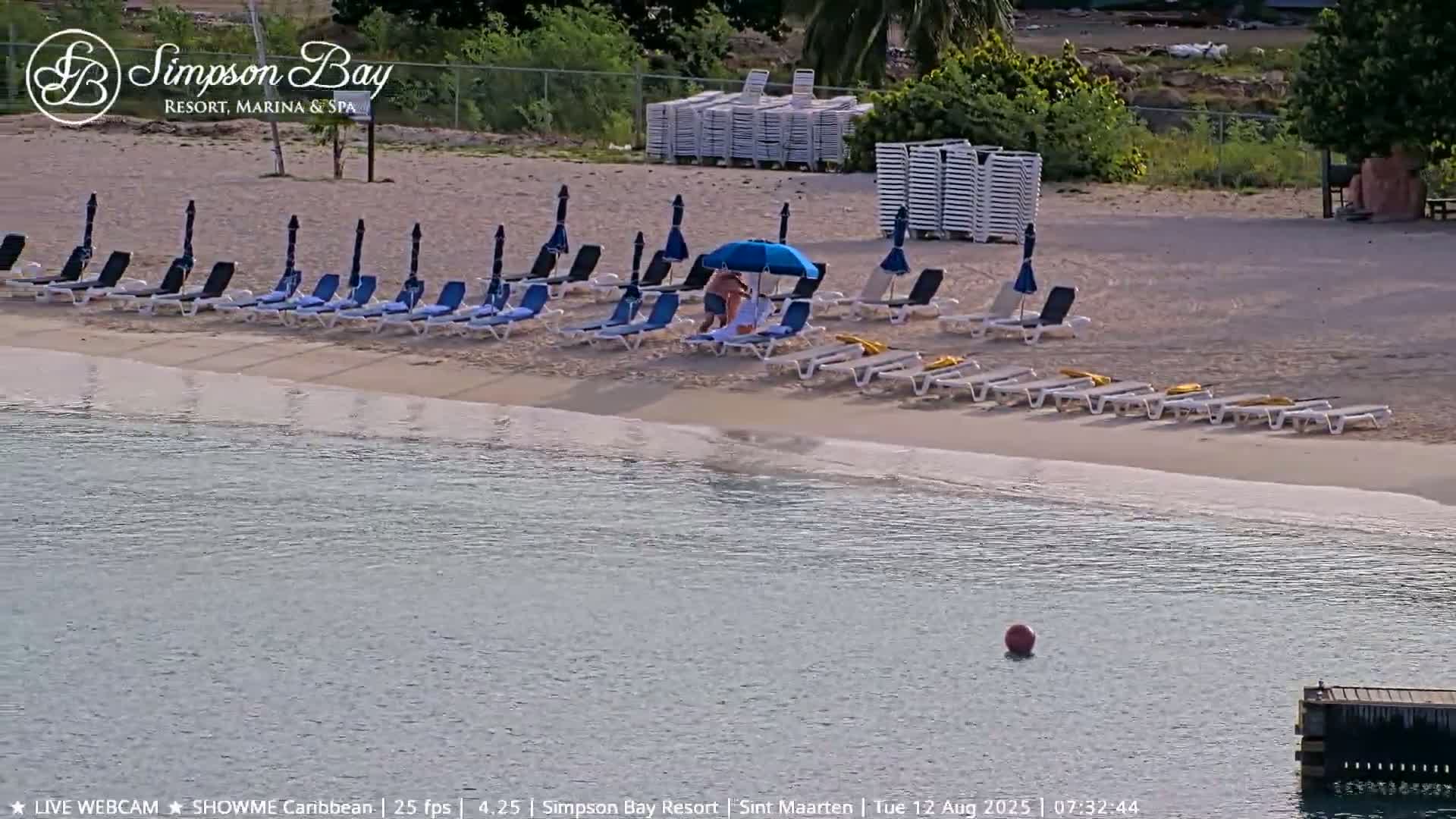 Carribean , Sint Maarten Kim Sha Beach Live Cam - Simpson Bay, Sint Maarten, Netherland