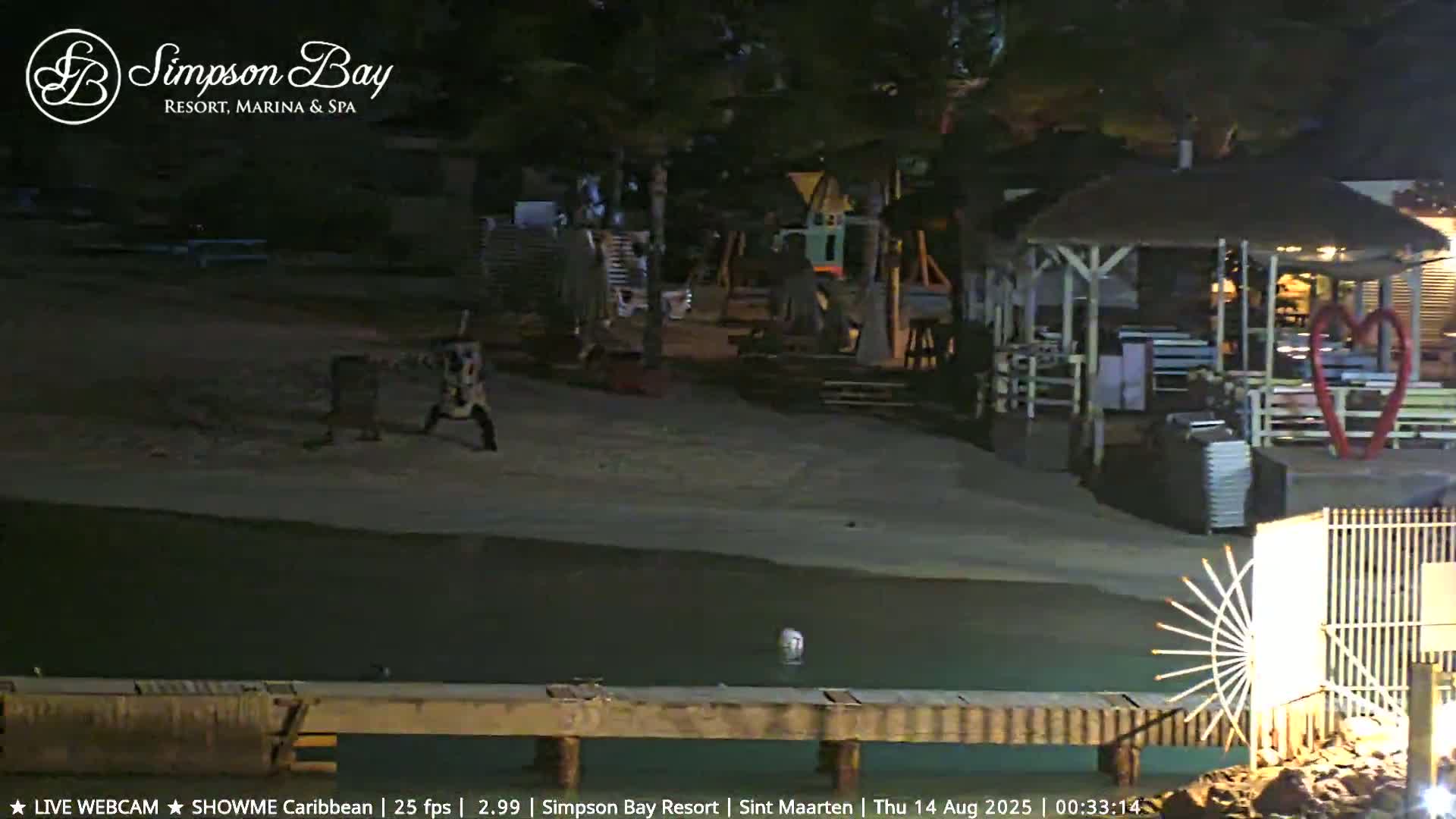 Carribean , Sint Maarten Kim Sha Beach Live Cam - Simpson Bay, Sint Maarten, Netherland