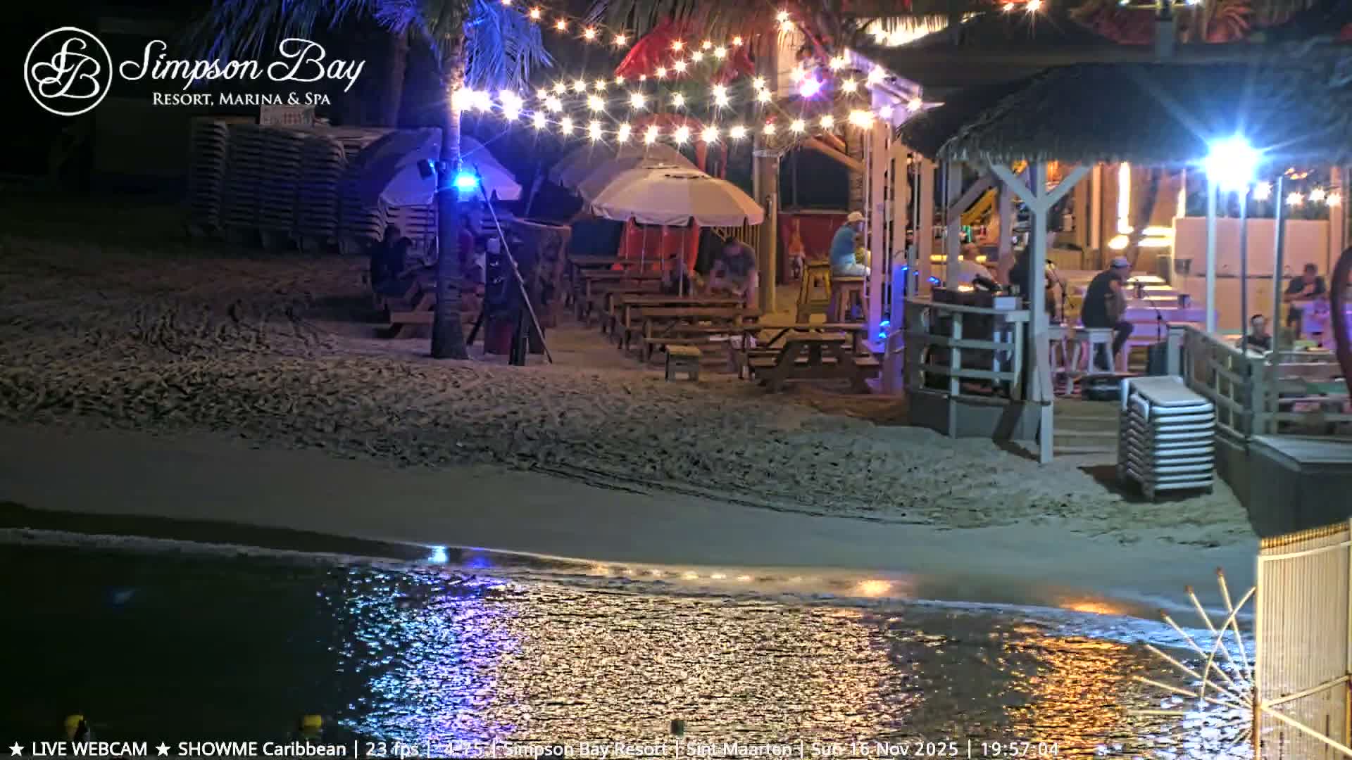 Carribean , Sint Maarten Kim Sha Beach Live Cam - Simpson Bay, Sint Maarten, Netherland