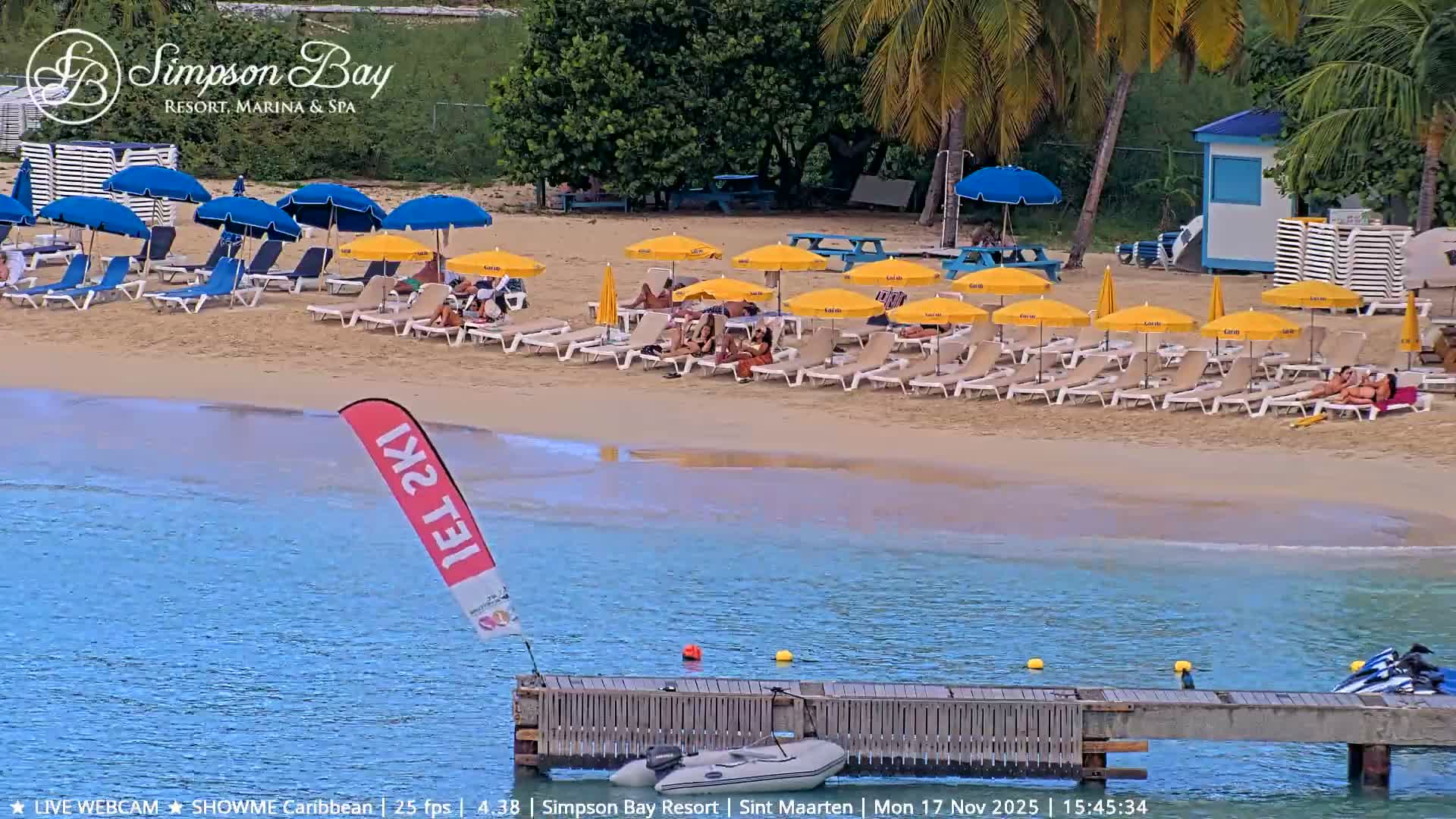 Carribean , Sint Maarten Kim Sha Beach Live Cam - Simpson Bay, Sint Maarten, Netherland