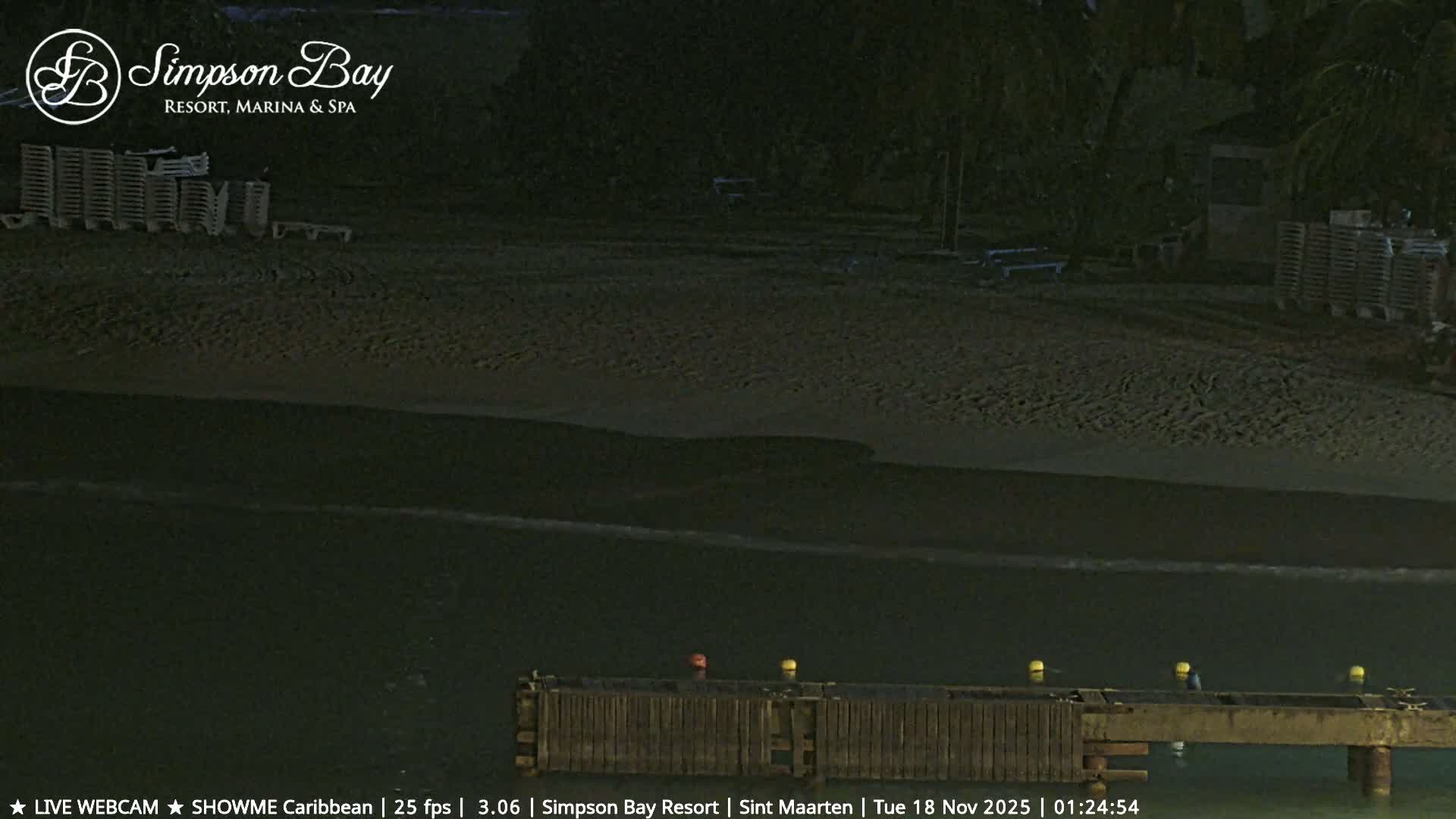 Carribean , Sint Maarten Kim Sha Beach Live Cam - Simpson Bay, Sint Maarten, Netherland