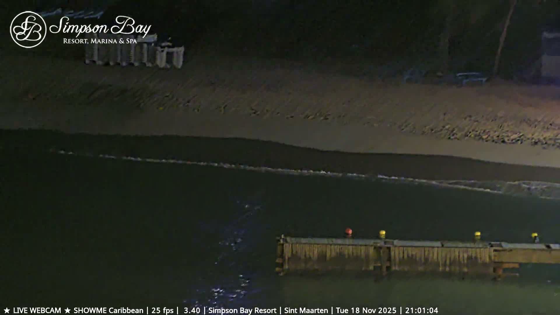 Carribean , Sint Maarten Kim Sha Beach Live Cam - Simpson Bay, Sint Maarten, Netherland