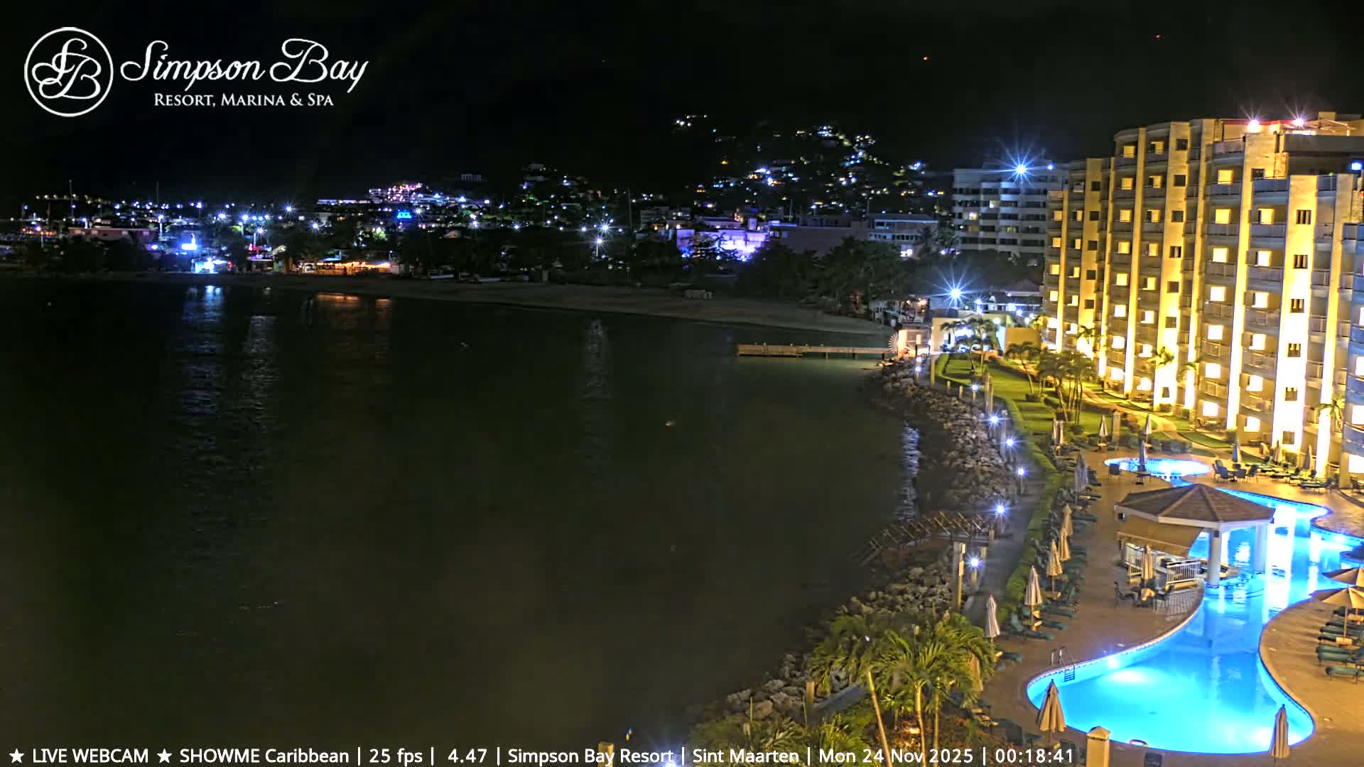 Carribean , Sint Maarten Kim Sha Beach Live Cam - Simpson Bay, Sint Maarten, Netherland