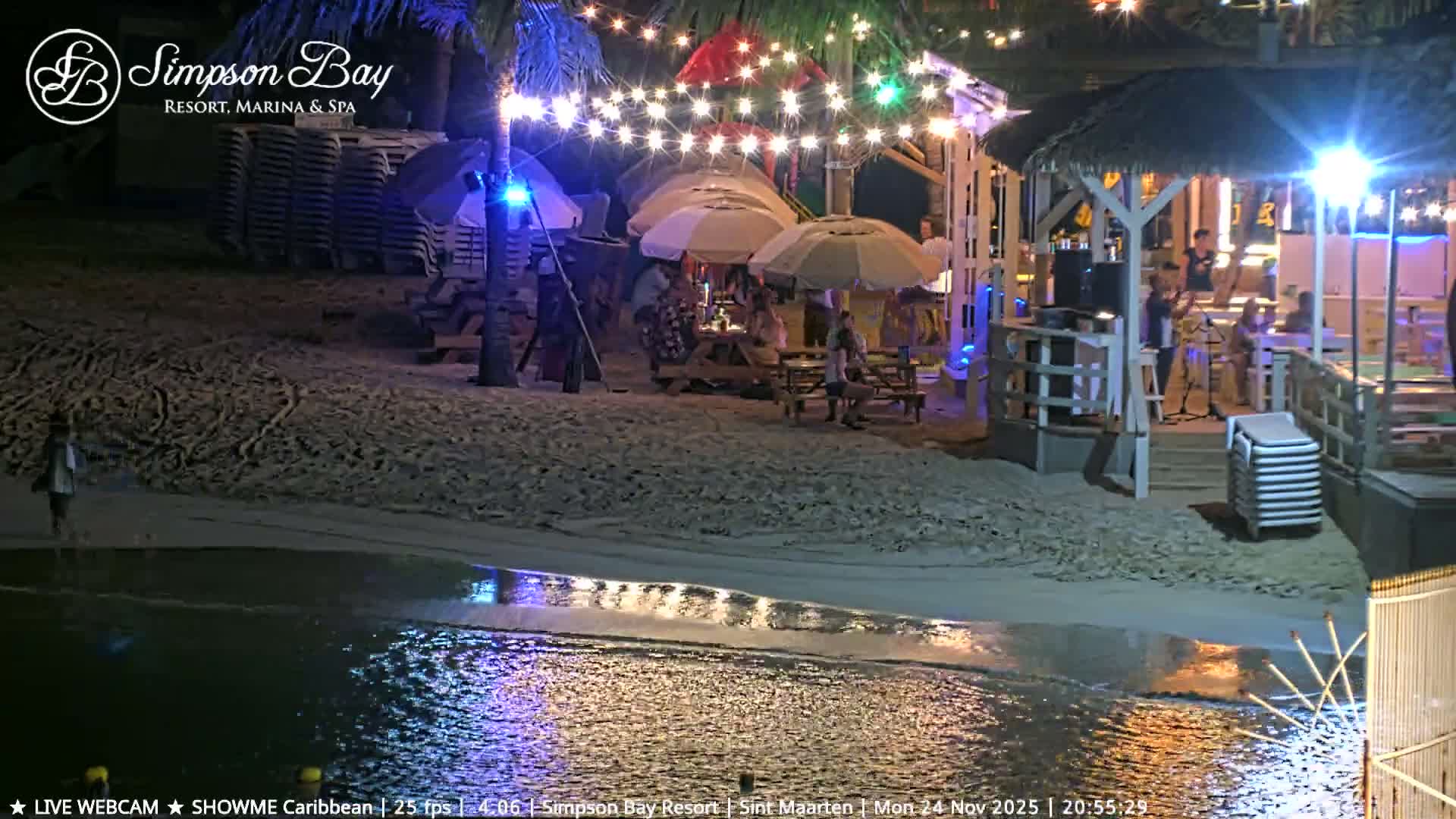 Carribean , Sint Maarten Kim Sha Beach Live Cam - Simpson Bay, Sint Maarten, Netherland