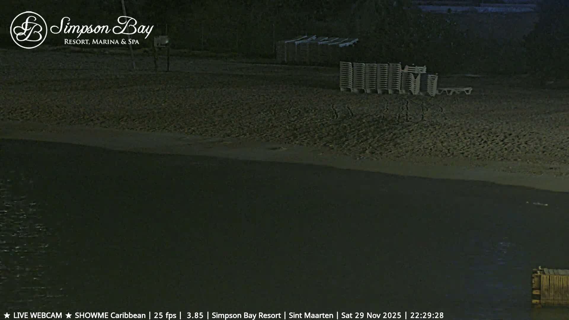 Carribean , Sint Maarten Kim Sha Beach Live Cam - Simpson Bay, Sint Maarten, Netherland