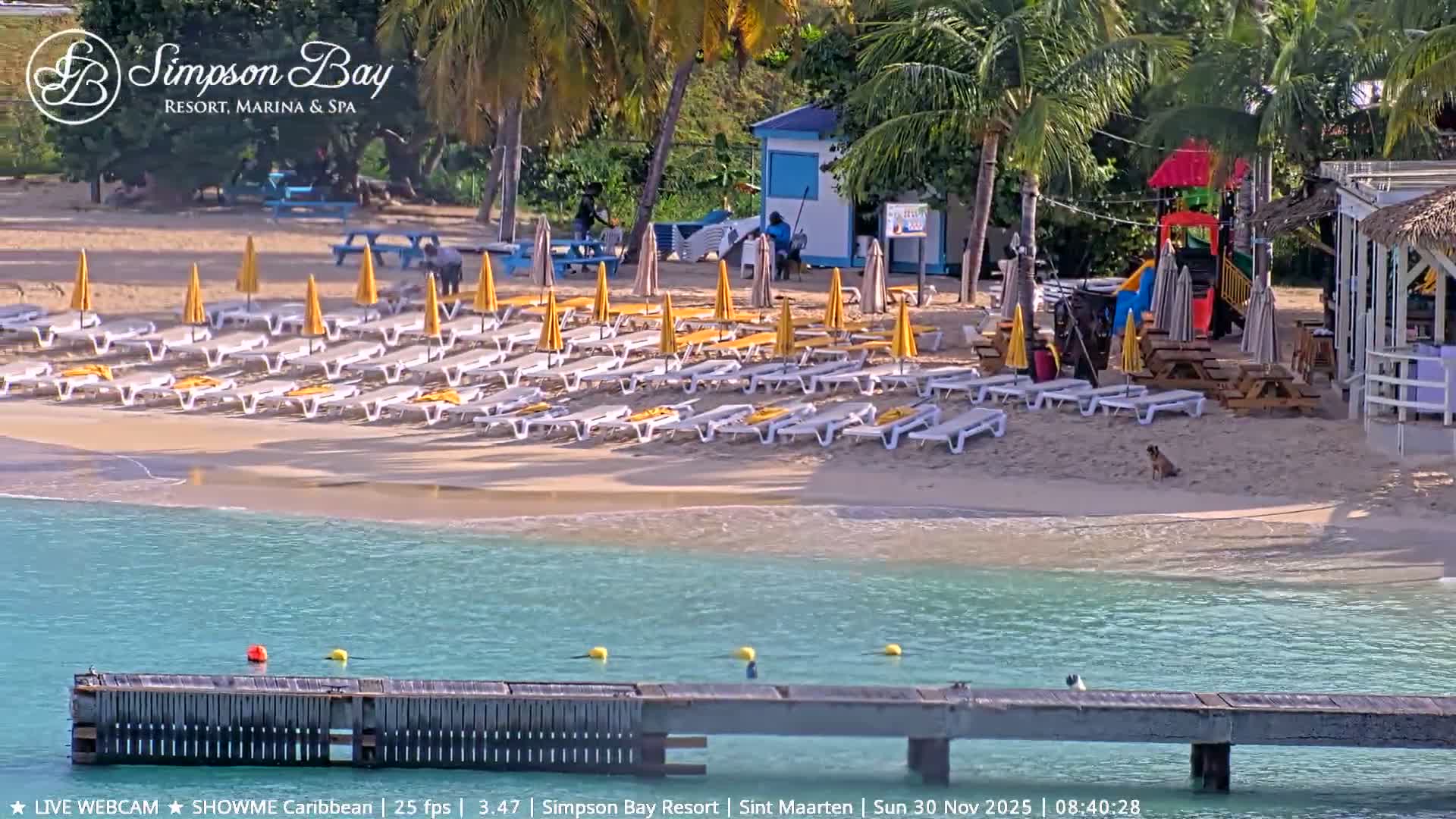 Carribean , Sint Maarten Kim Sha Beach Live Cam - Simpson Bay, Sint Maarten, Netherland