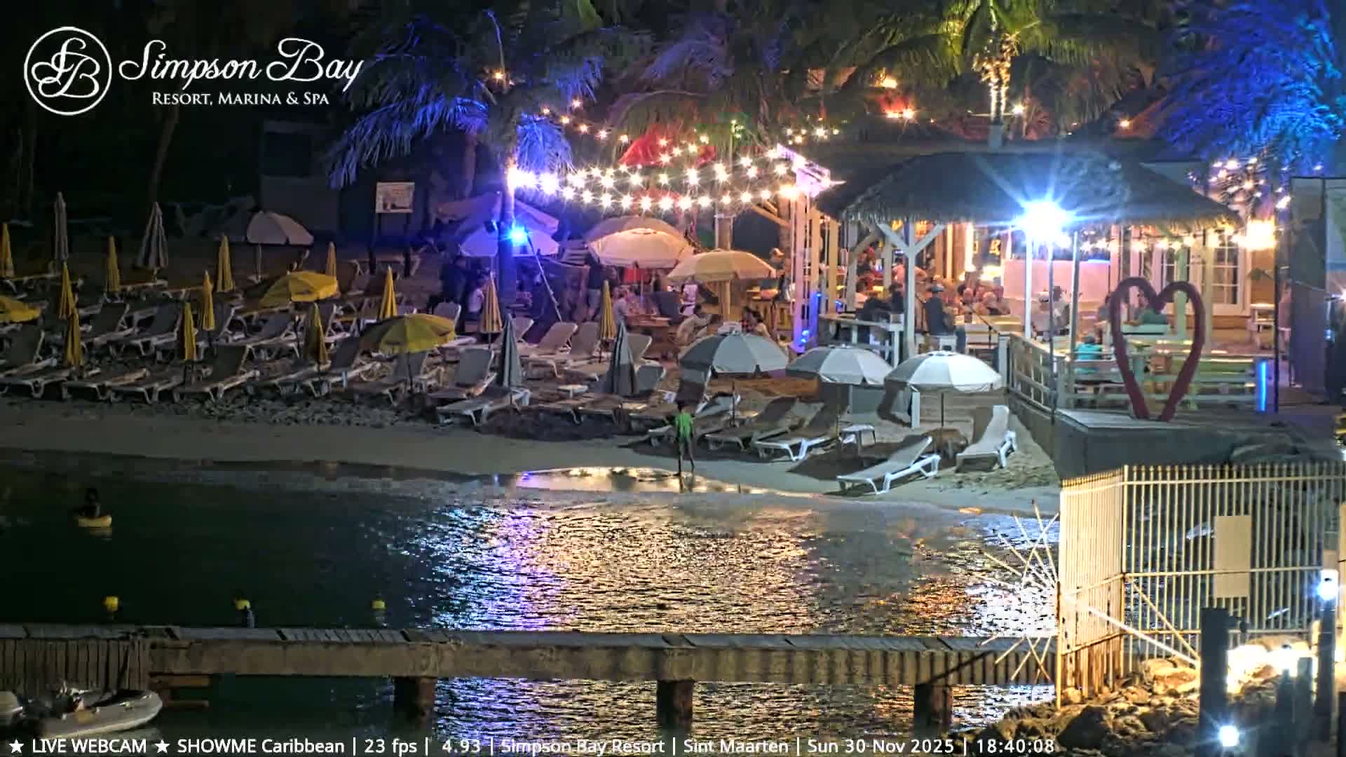 Carribean , Sint Maarten Kim Sha Beach Live Cam - Simpson Bay, Sint Maarten, Netherland