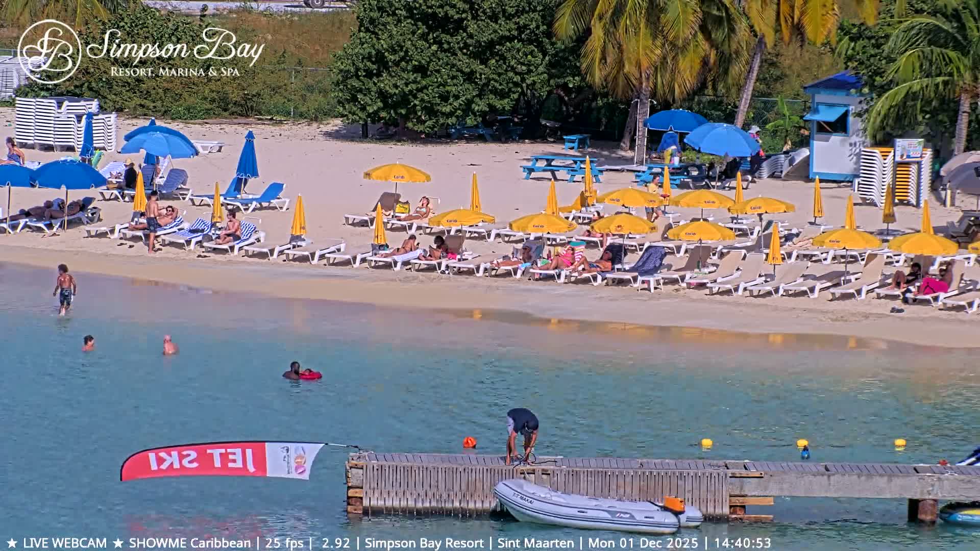 Carribean , Sint Maarten Kim Sha Beach Live Cam - Simpson Bay, Sint Maarten, Netherland