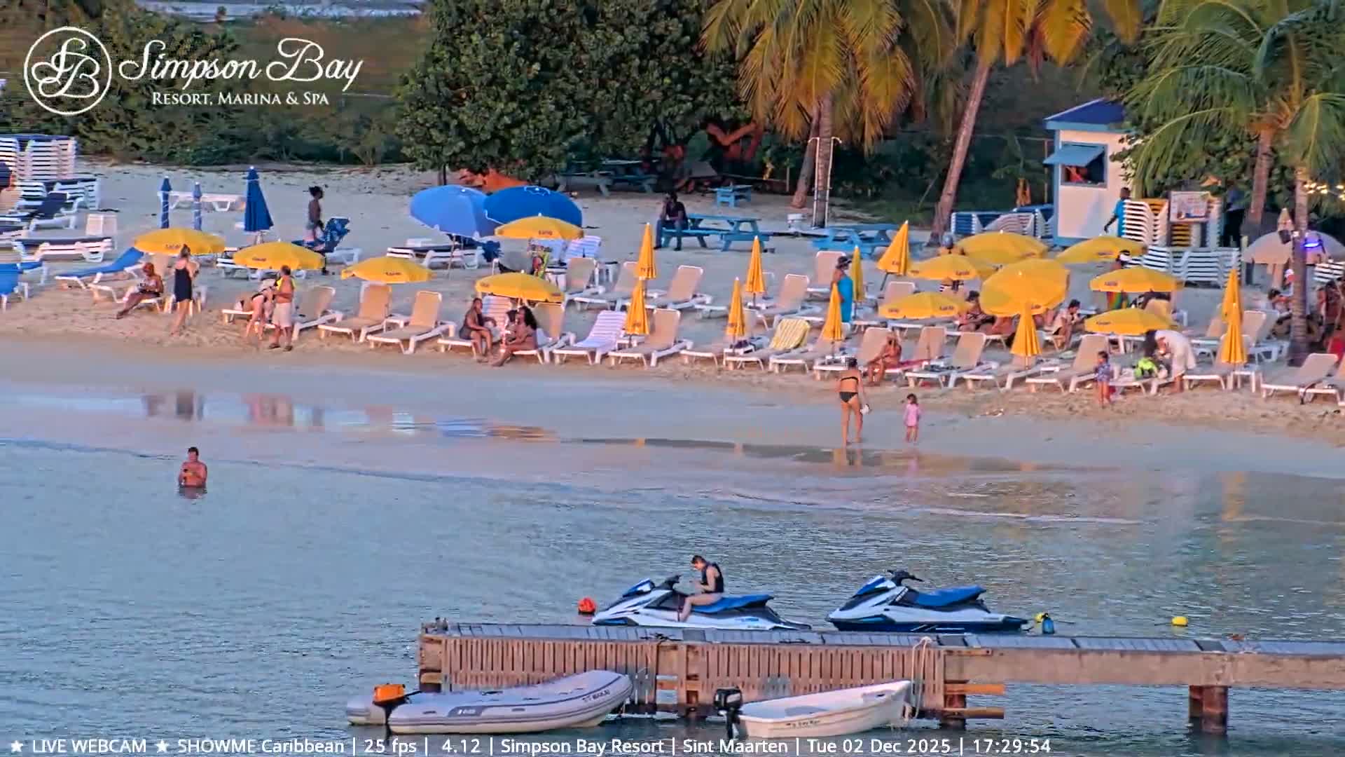 Carribean , Sint Maarten Kim Sha Beach Live Cam - Simpson Bay, Sint Maarten, Netherland