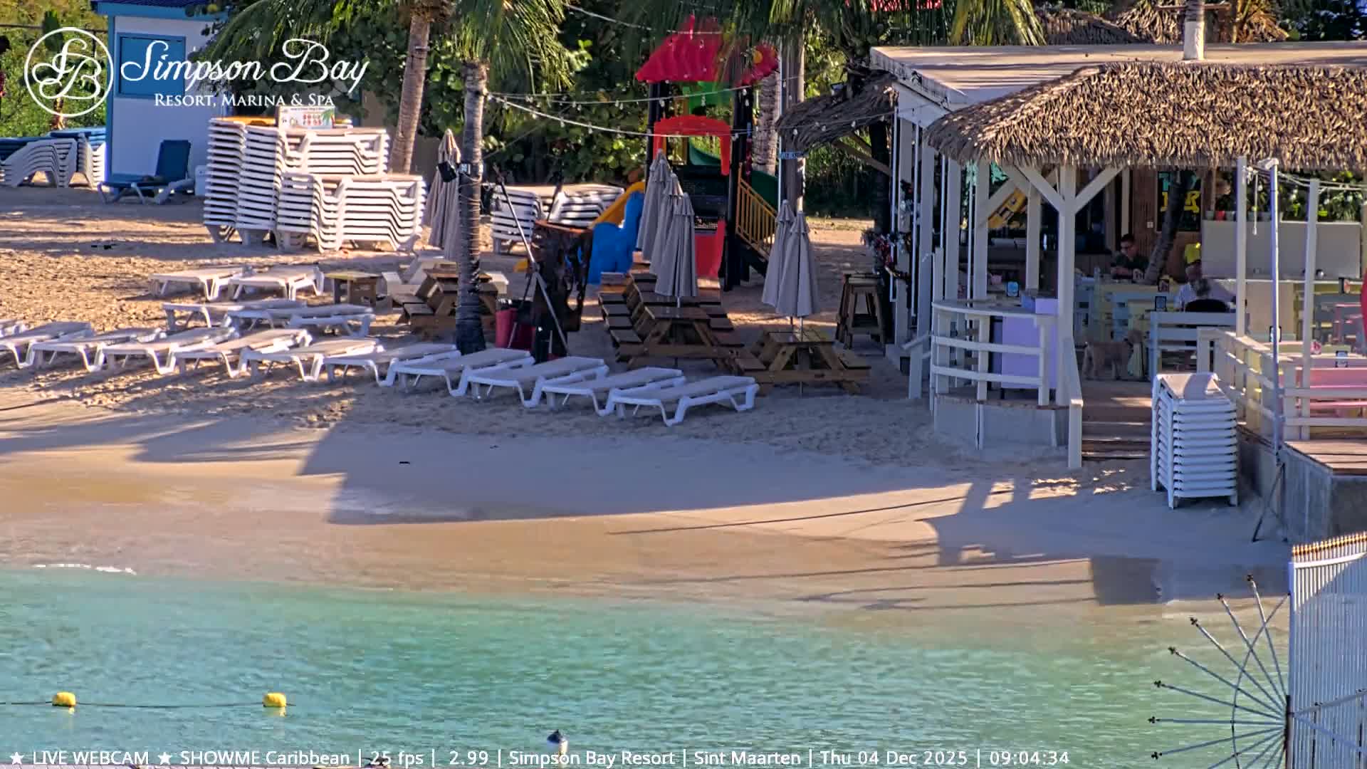 Carribean , Sint Maarten Kim Sha Beach Live Cam - Simpson Bay, Sint Maarten, Netherland