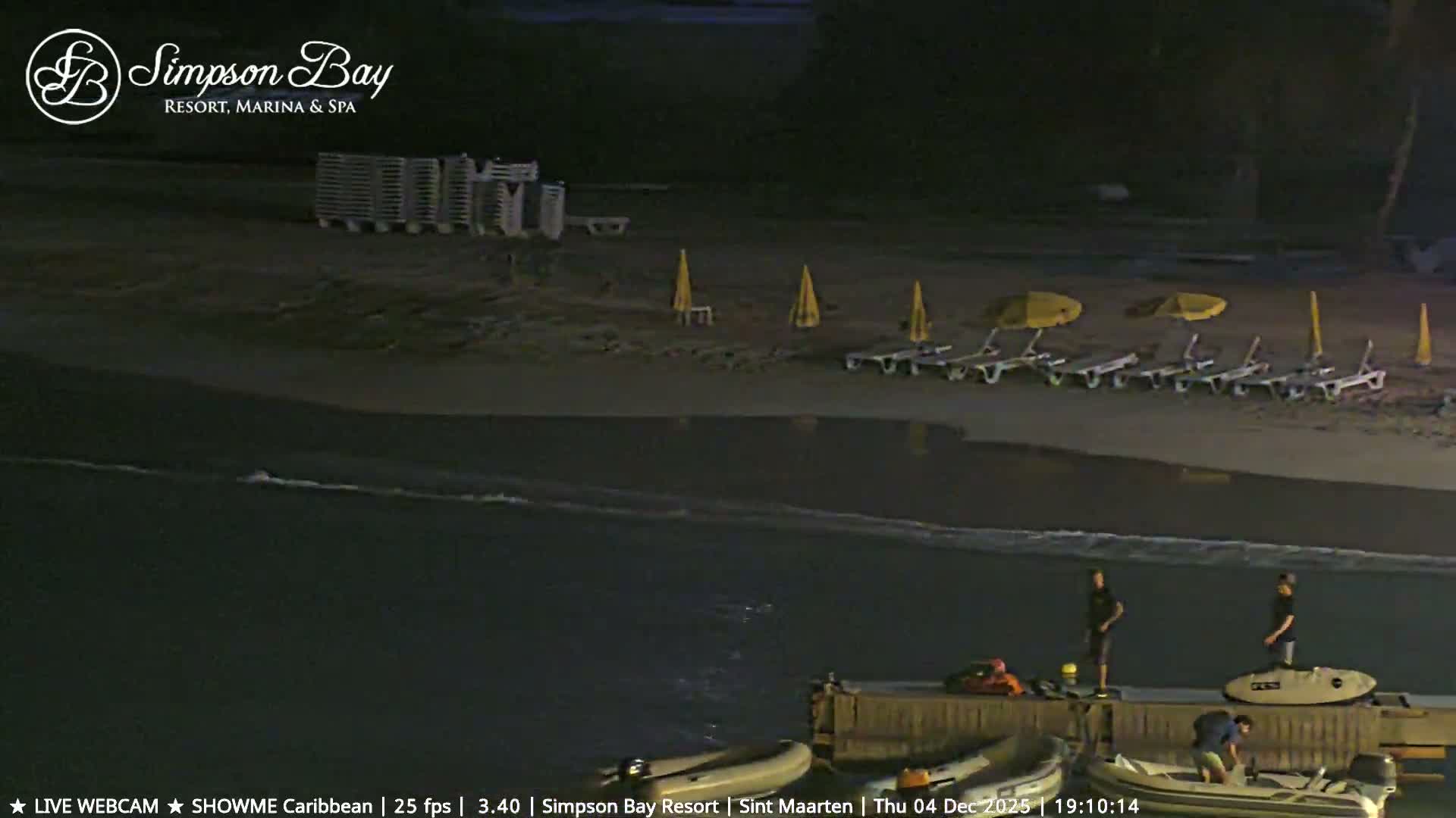 Carribean , Sint Maarten Kim Sha Beach Live Cam - Simpson Bay, Sint Maarten, Netherland