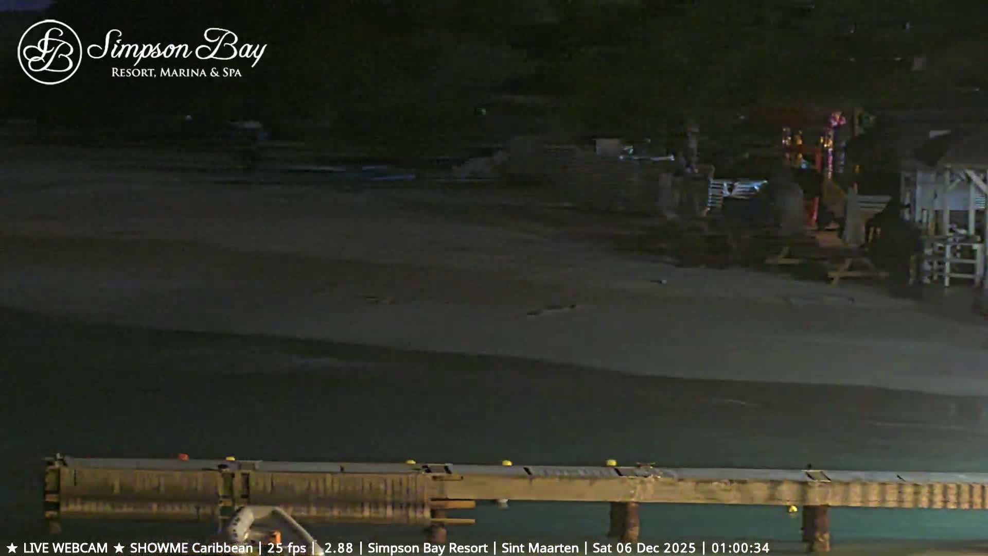 Carribean , Sint Maarten Kim Sha Beach Live Cam - Simpson Bay, Sint Maarten, Netherland