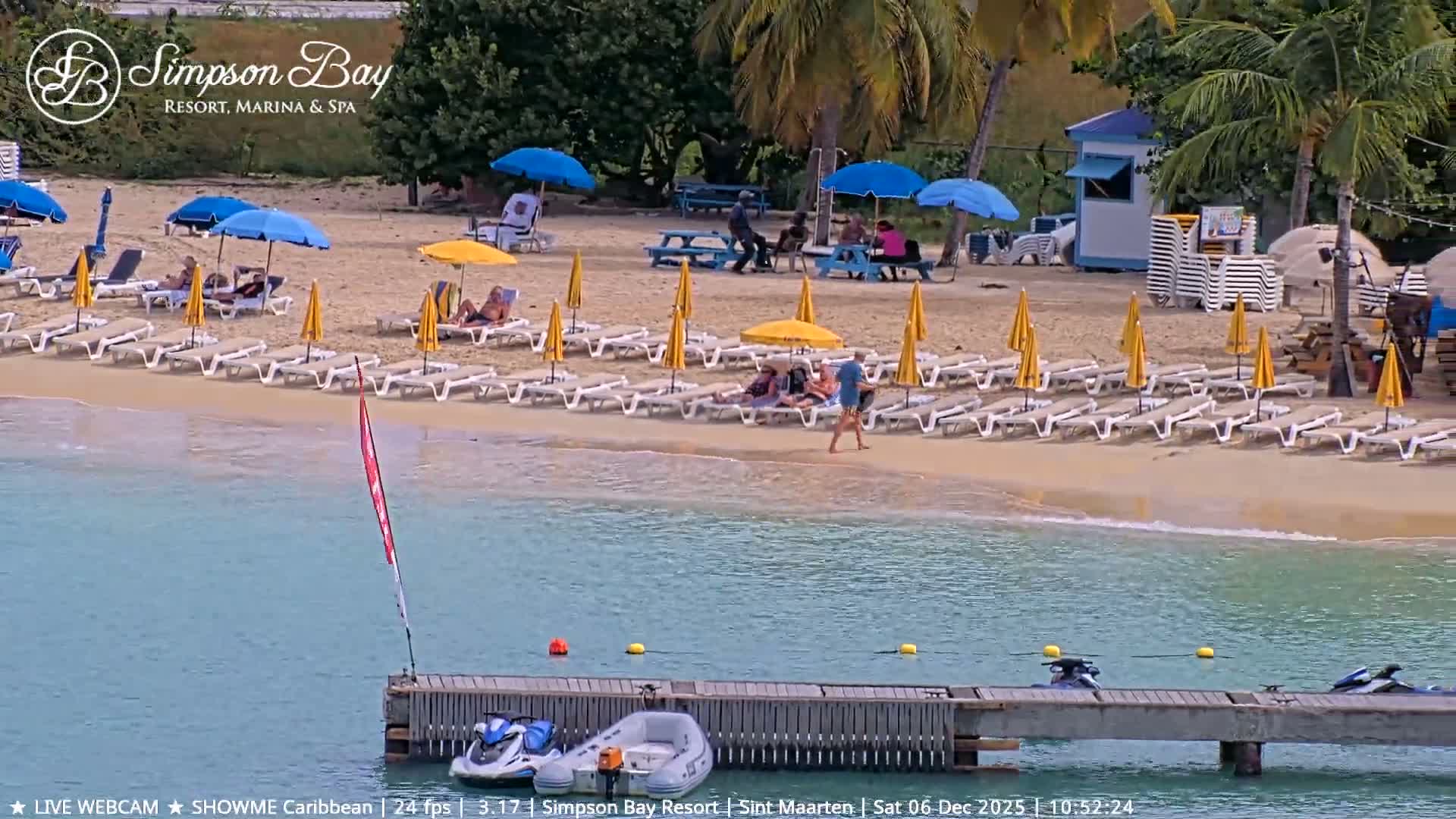 Carribean , Sint Maarten Kim Sha Beach Live Cam - Simpson Bay, Sint Maarten, Netherland