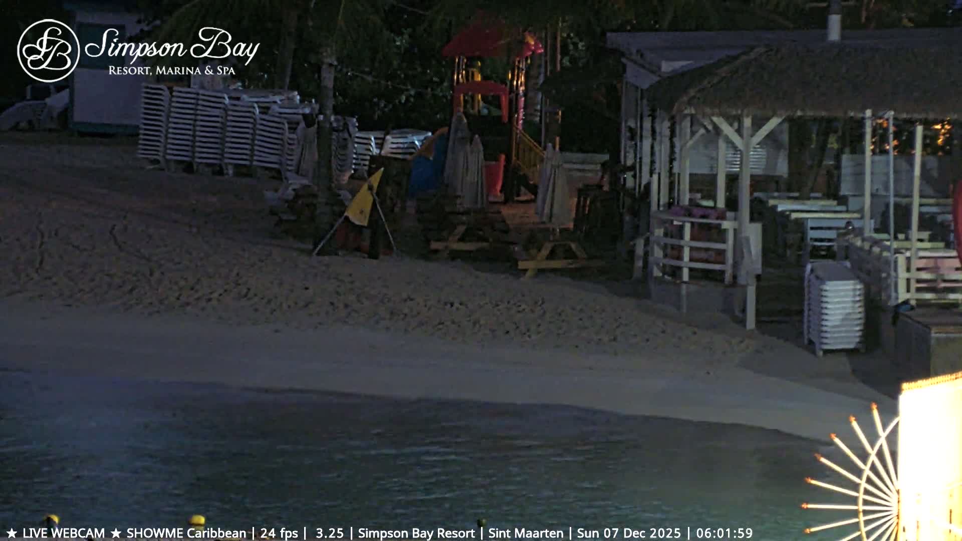 Carribean , Sint Maarten Kim Sha Beach Live Cam - Simpson Bay, Sint Maarten, Netherland