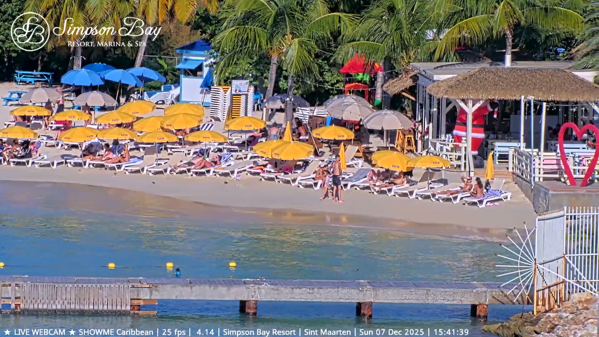 Carribean , Sint Maarten Kim Sha Beach Live Cam - Simpson Bay, Sint Maarten, Netherland