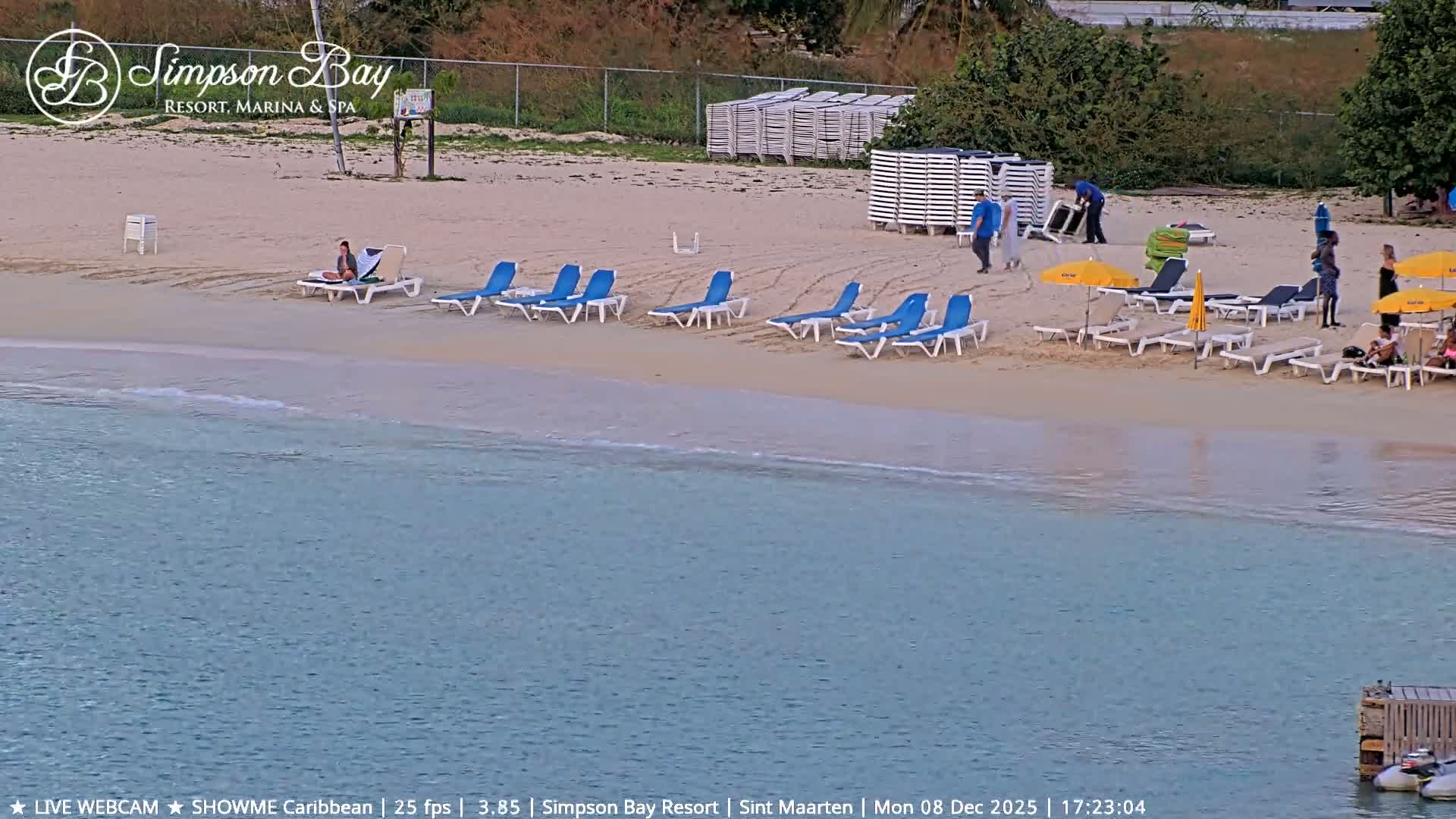 Carribean , Sint Maarten Kim Sha Beach Live Cam - Simpson Bay, Sint Maarten, Netherland