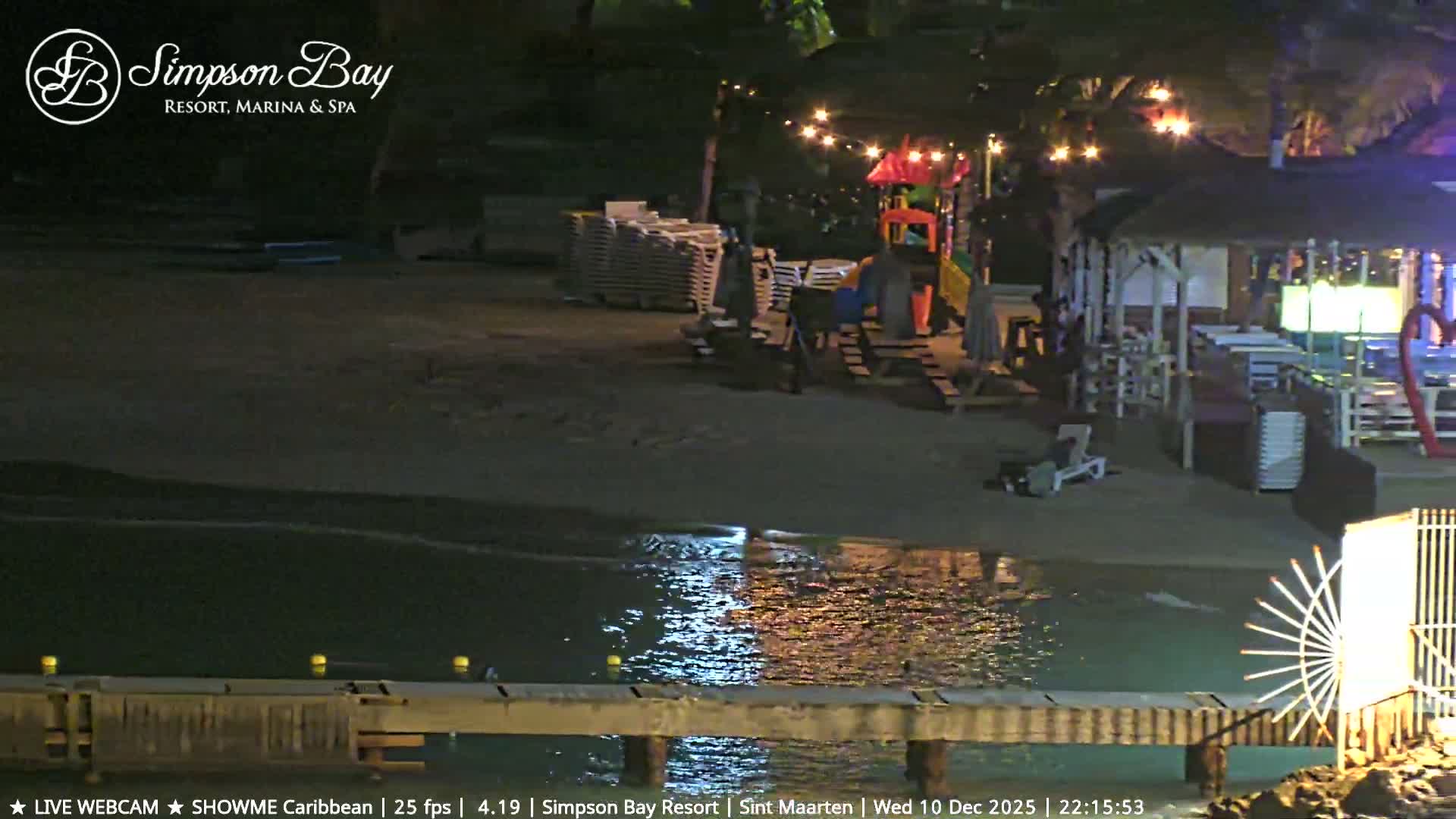 Carribean , Sint Maarten Kim Sha Beach Live Cam - Simpson Bay, Sint Maarten, Netherland